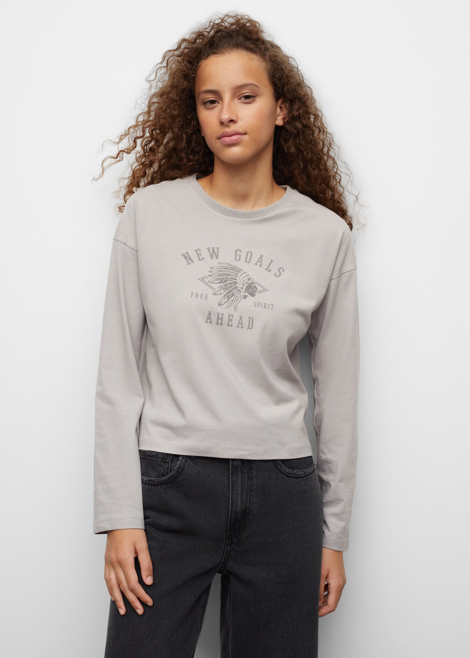 Printed long sleeve t-shirt - Medium plane