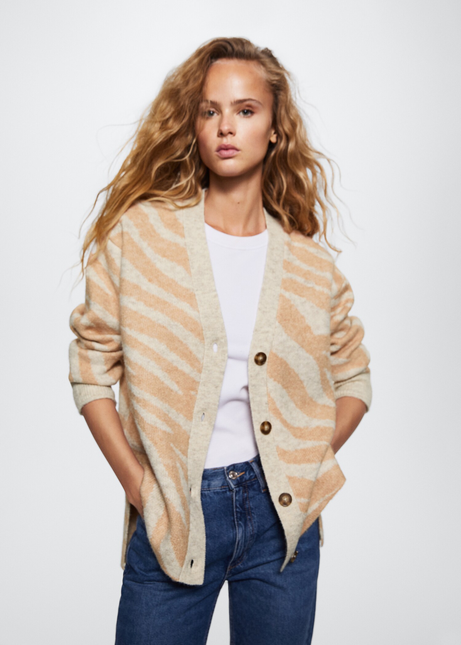Animal print cardigan - Medium plane