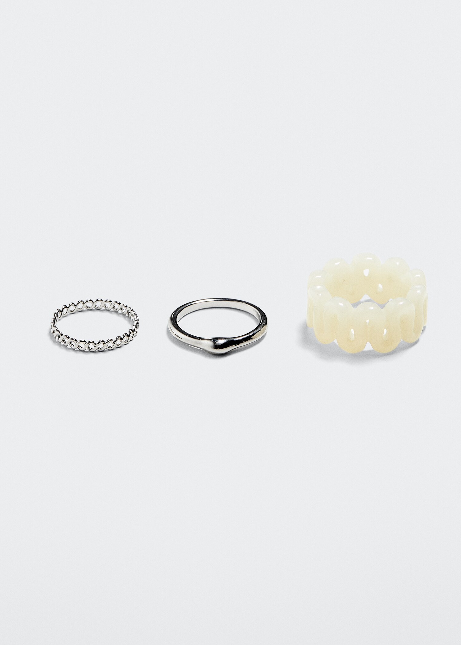 Pack 3 anillos combinados - Plano medio