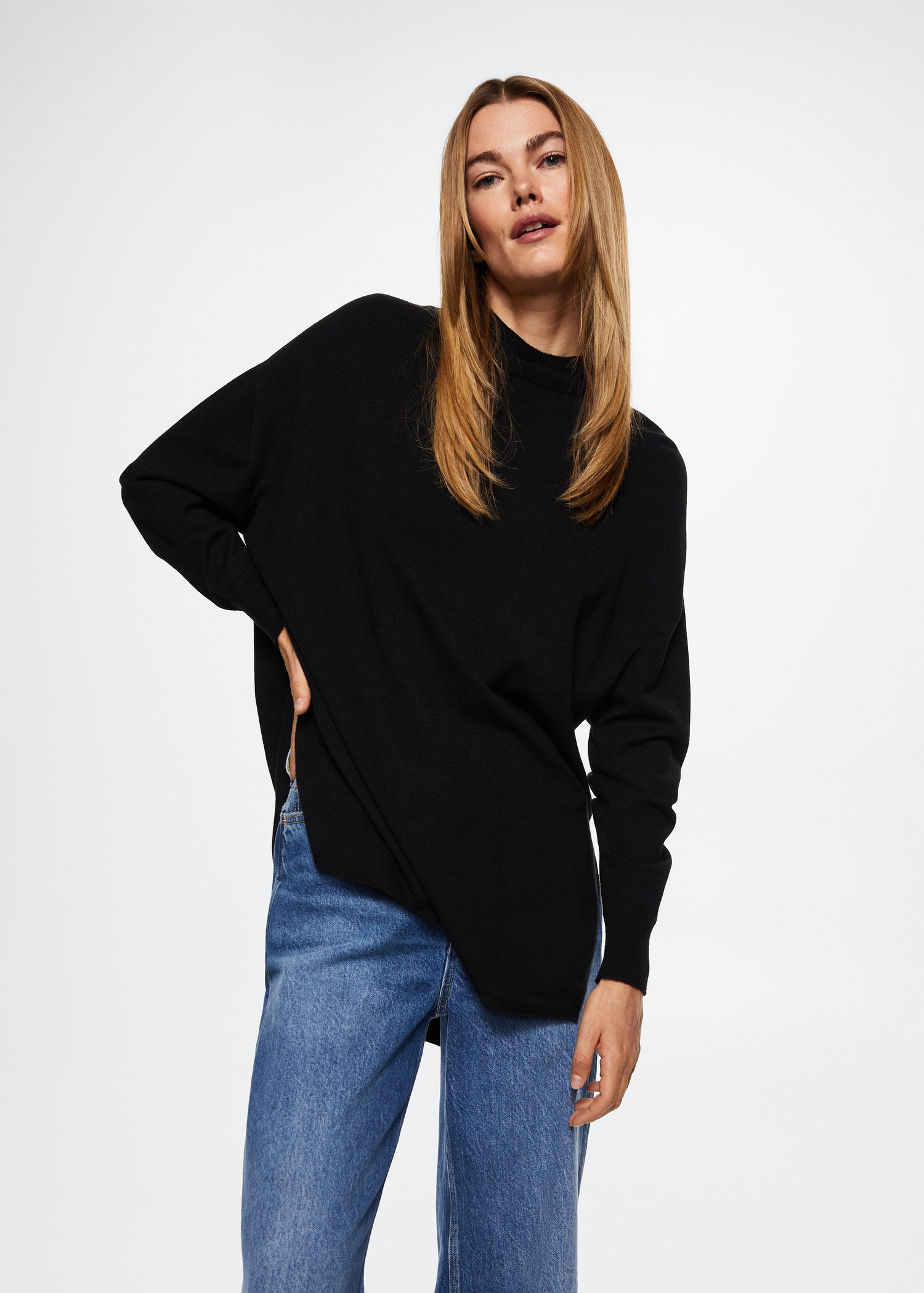 Pull-over fin col montant Femme MANGO Maroc - Main Image