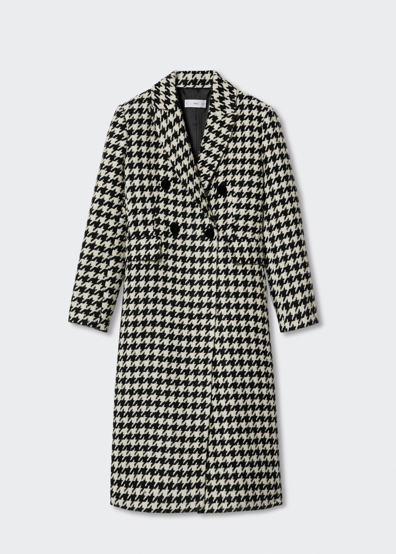 Houndstooth wool-blend coat - Article without model