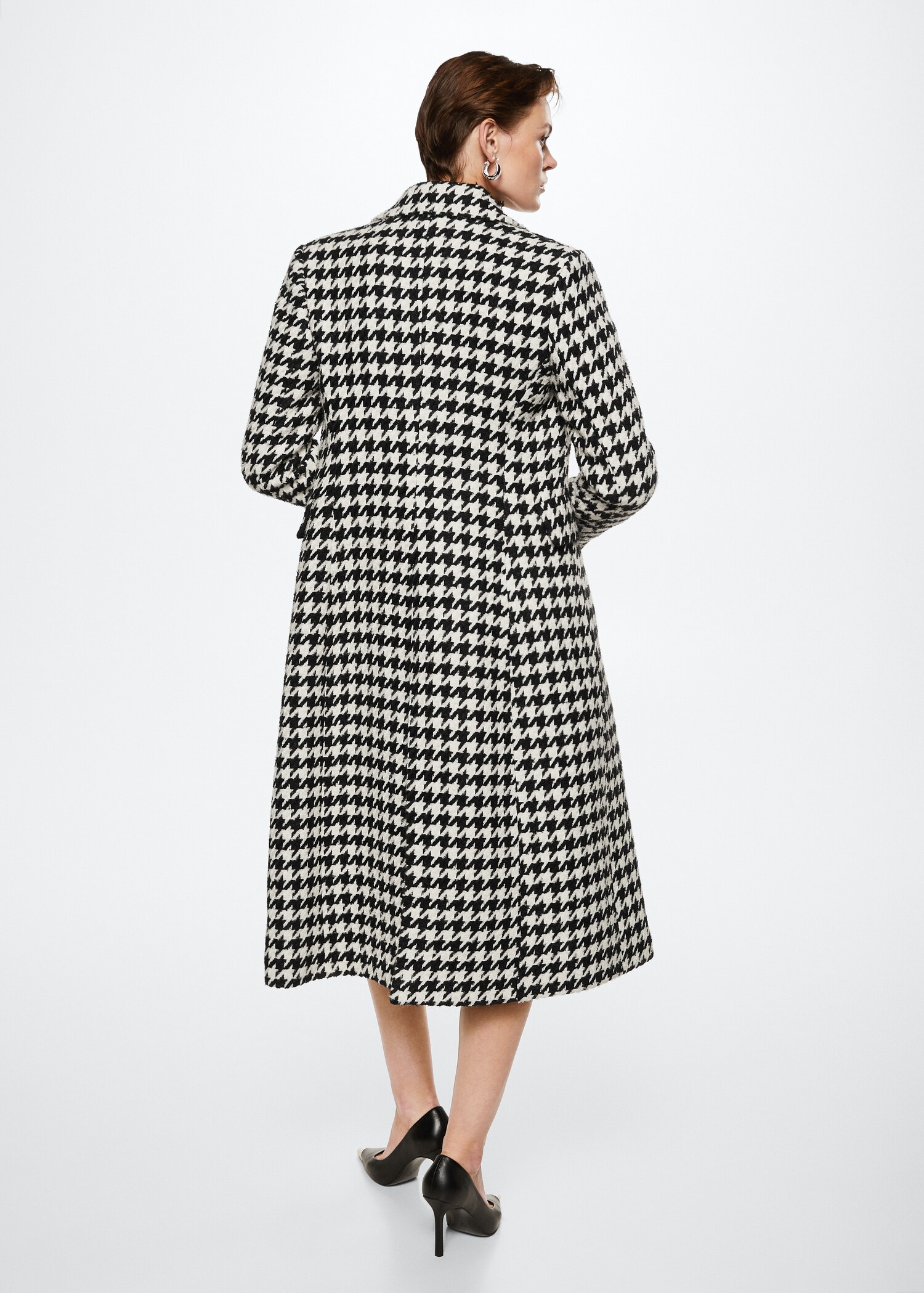 Houndstooth wool-blend coat - Reverse of the article