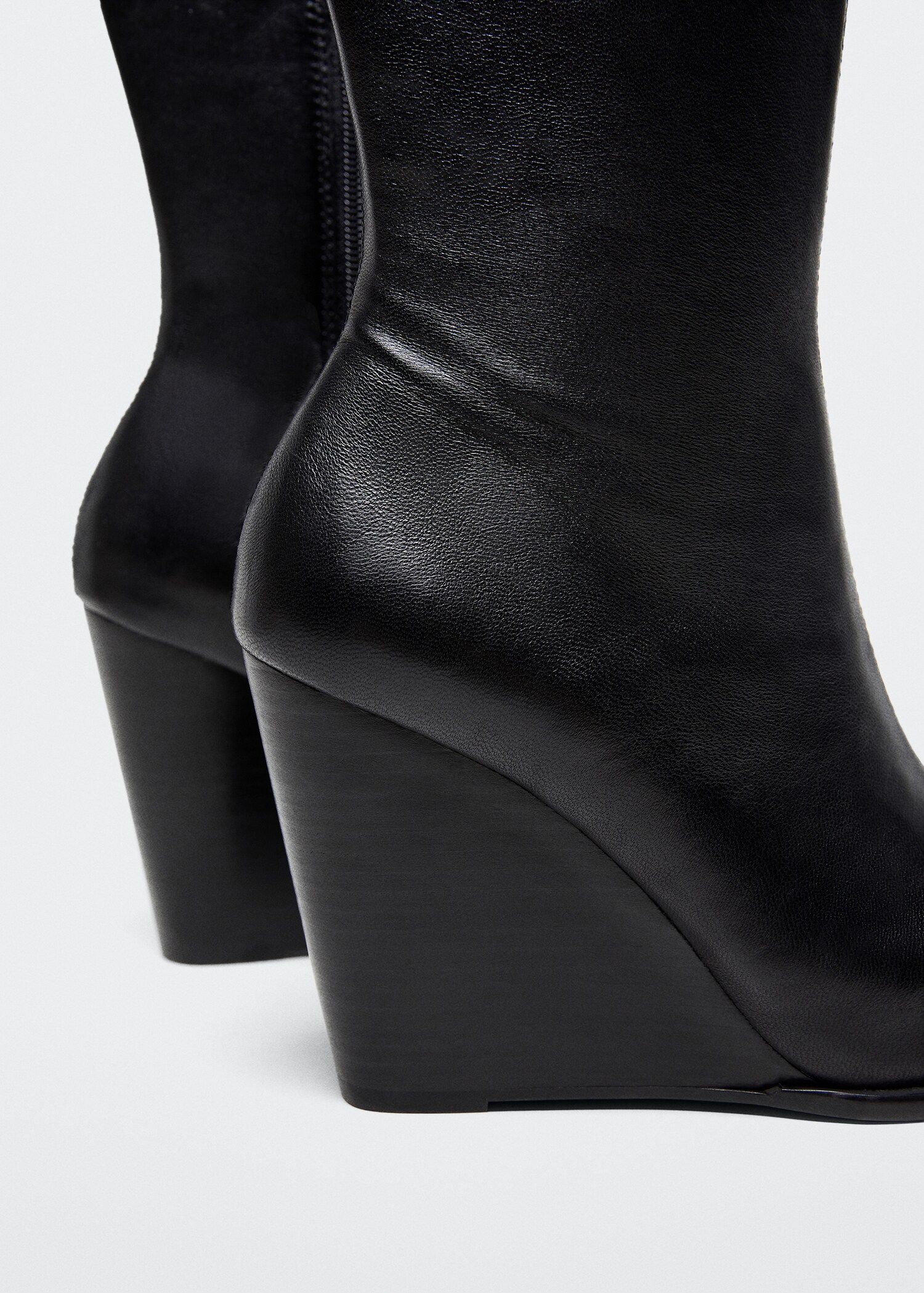 Bottines compensées cuir bout carré - Détail de l'article 1