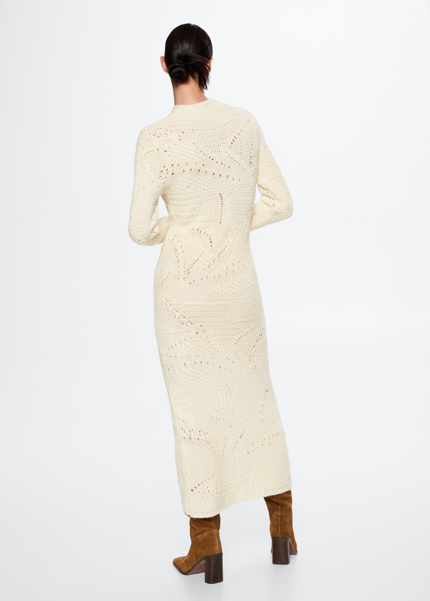 Robe maille détail ajouré - Verso de l’article