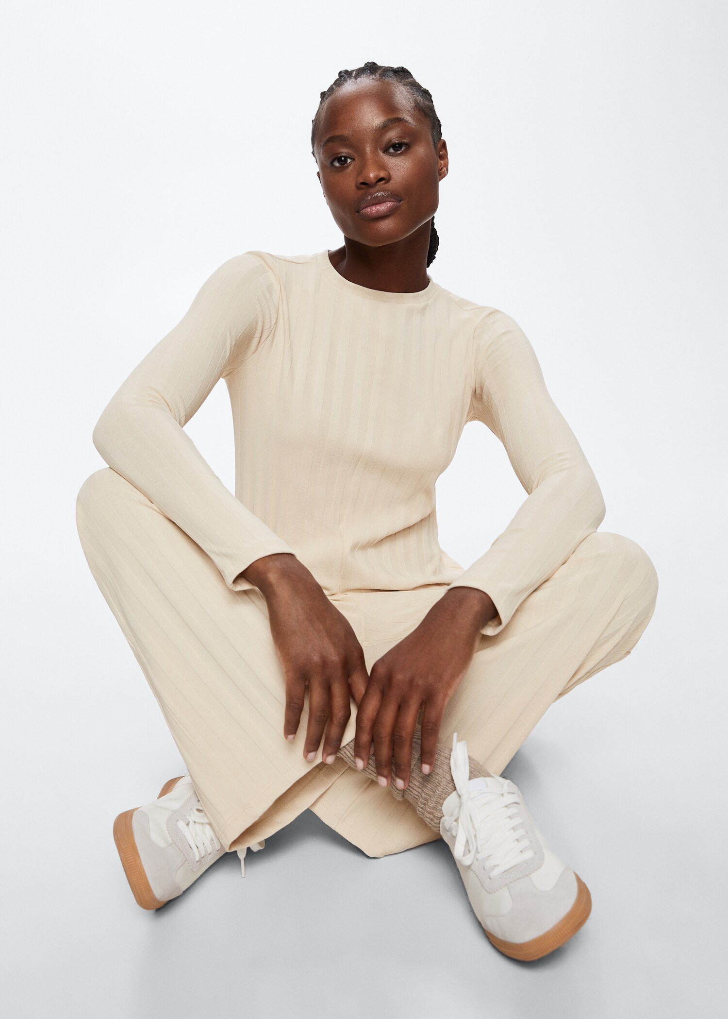 Pantalon évasé maille - Détail de l'article 2