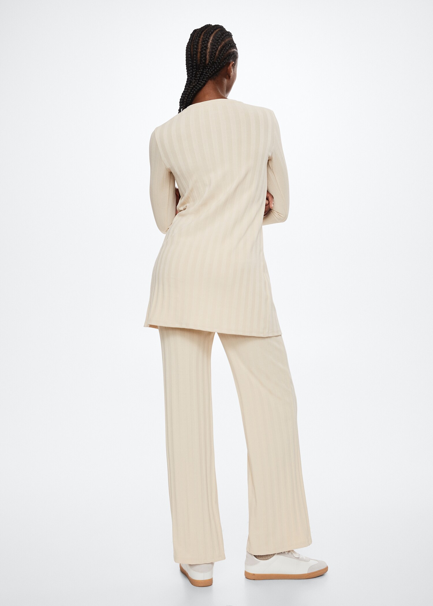 Pantalon évasé maille - Verso de l’article