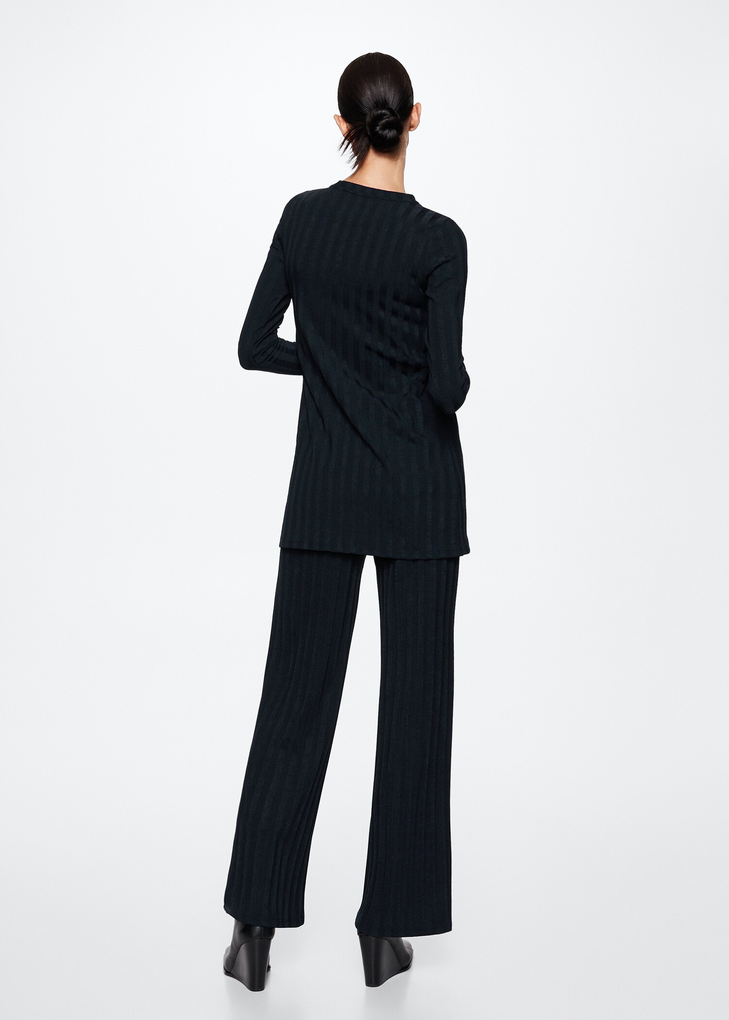 Pantalon évasé maille - Verso de l’article