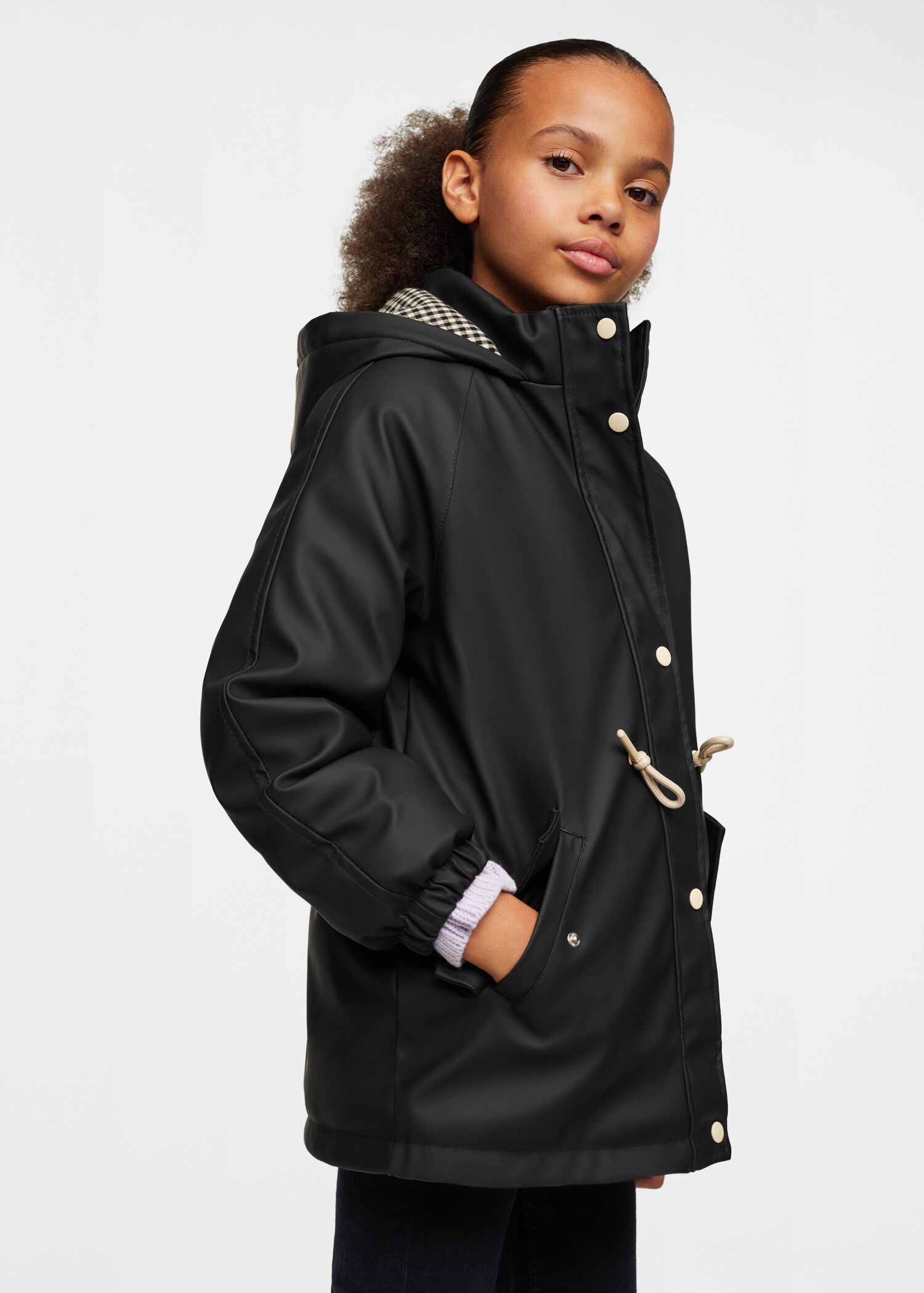 Hooded water-repellent parka - Details of the article 3