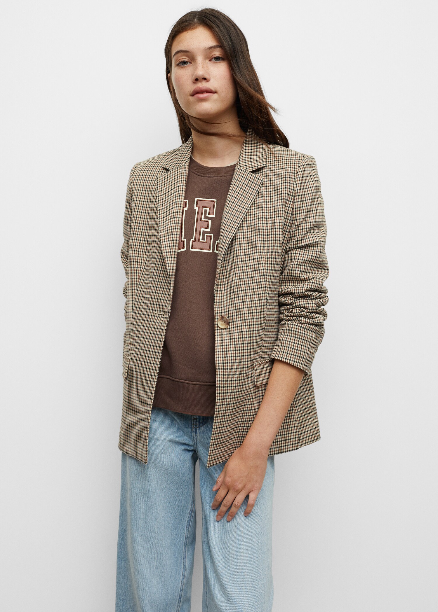 Americana traje cuadros - Plano medio
