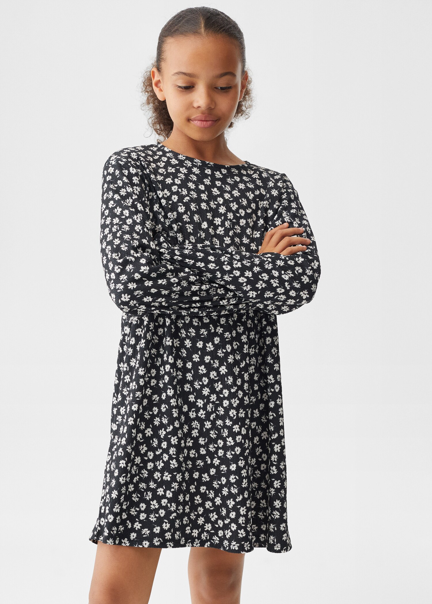 Vestido estampado flores - Plano medio