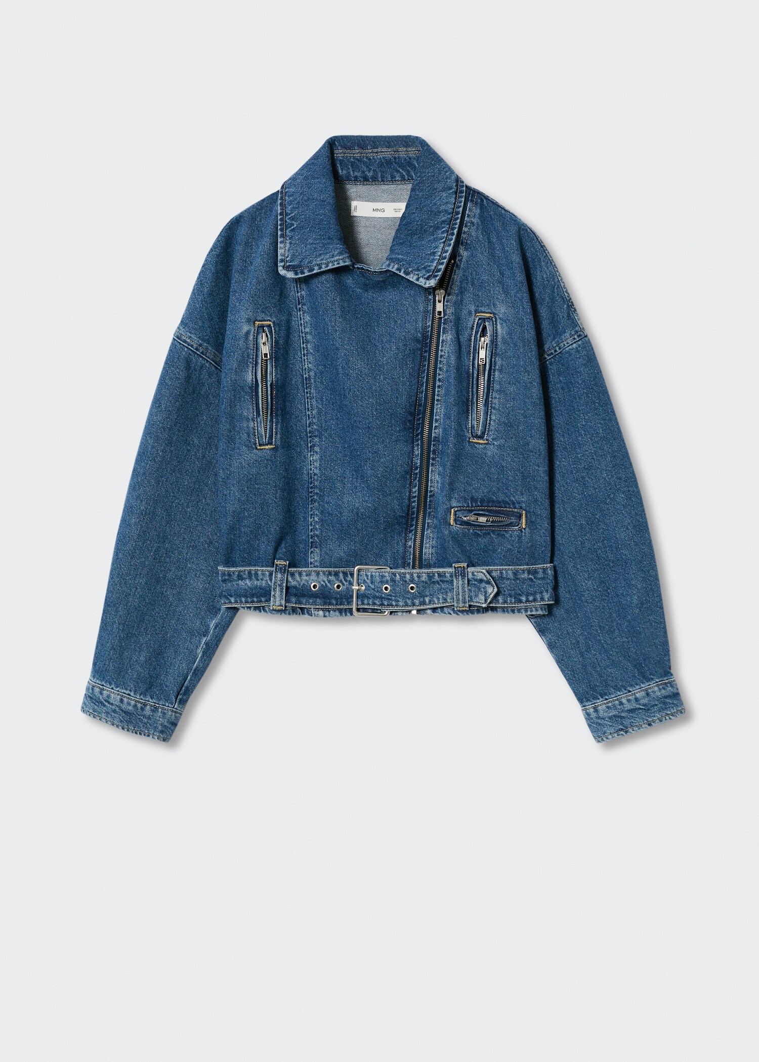 Denim biker jacket - Article without model