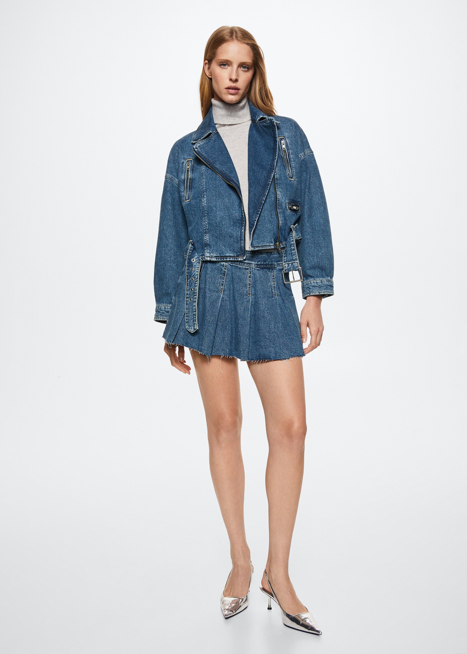 Denim biker jacket - Details of the article 2