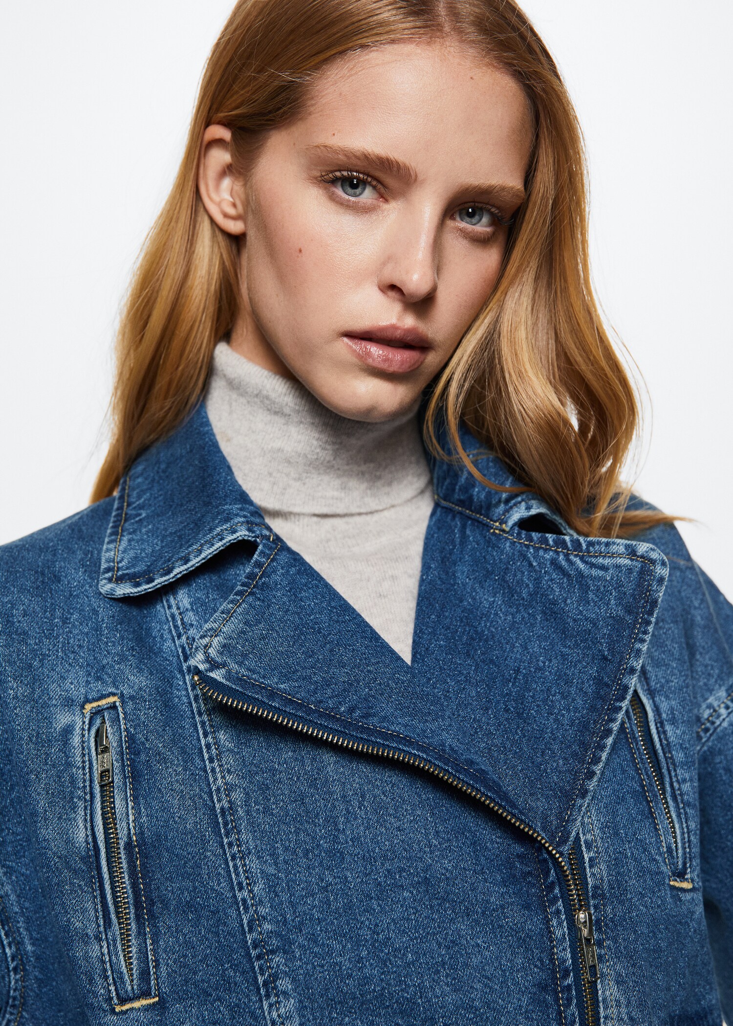 Denim biker jacket - Details of the article 4
