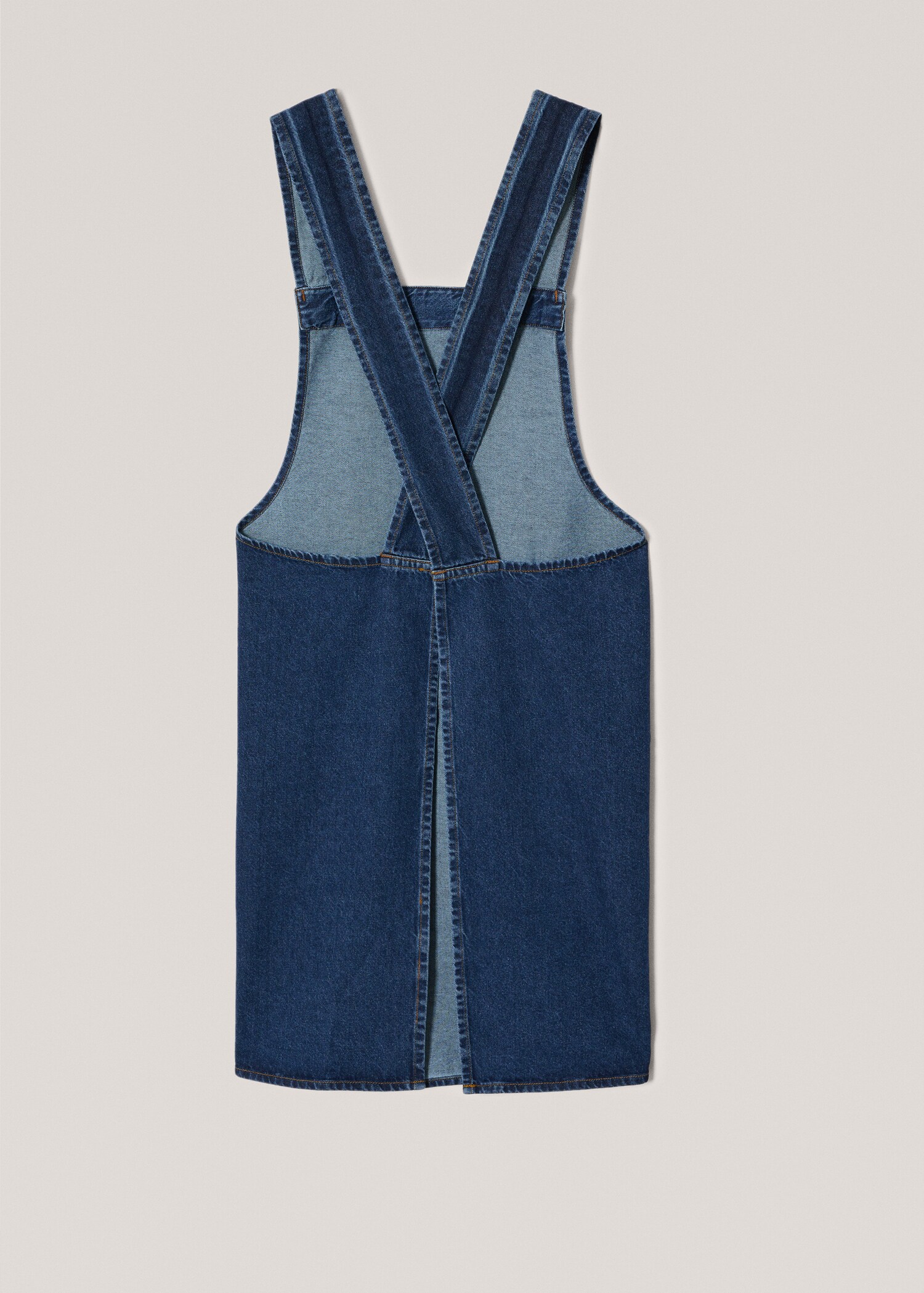 Gekruist denim keukenschort - Achterkant van het artikel