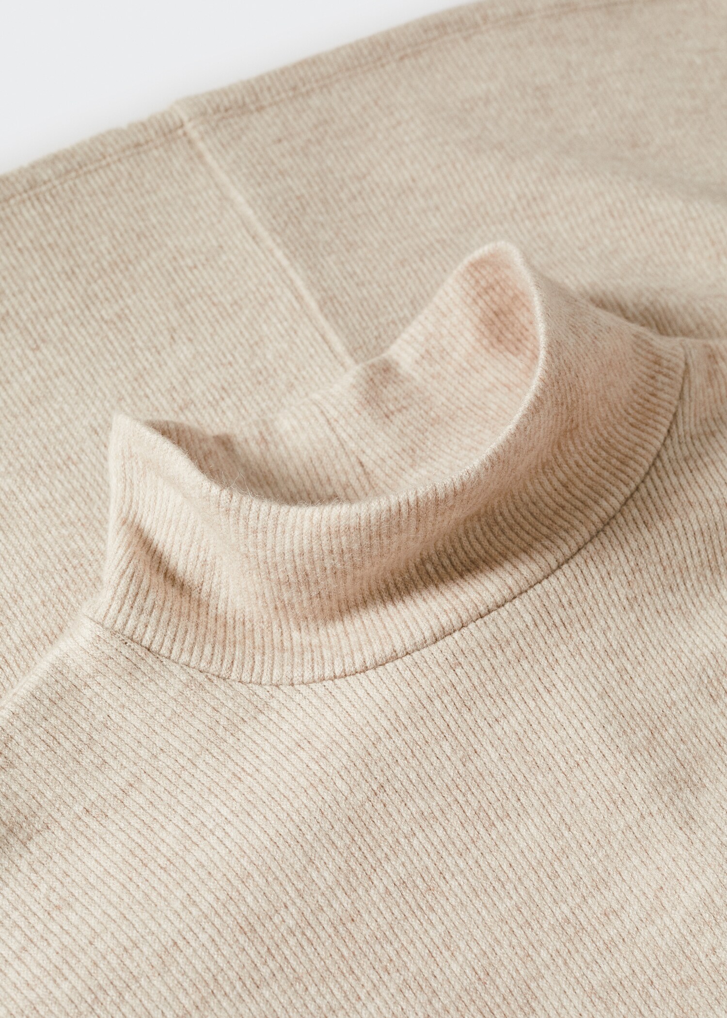 Vestido canalé cuello vuelto - Detalle del artículo 8