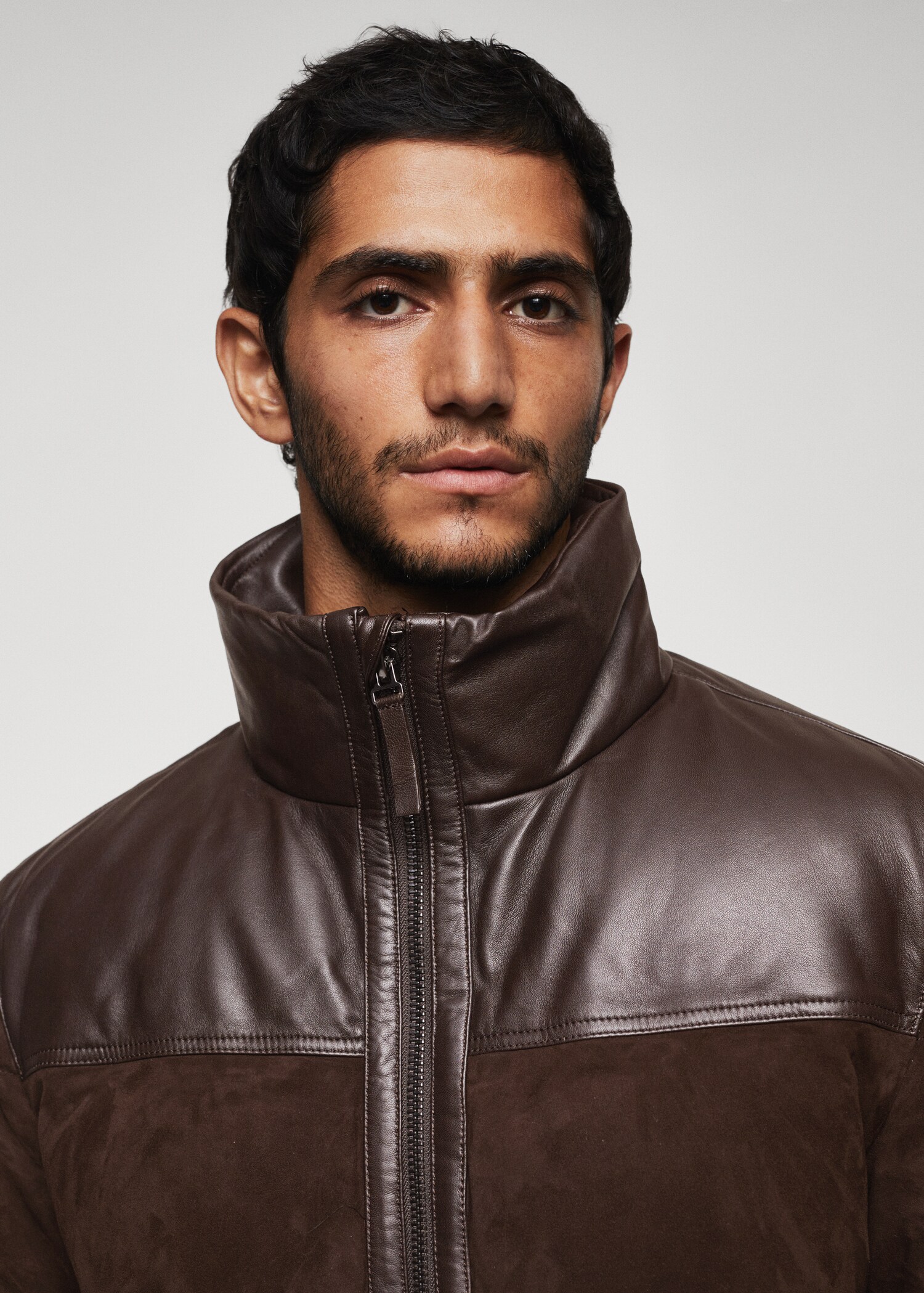 Leather quilted coat - Details of the article 1