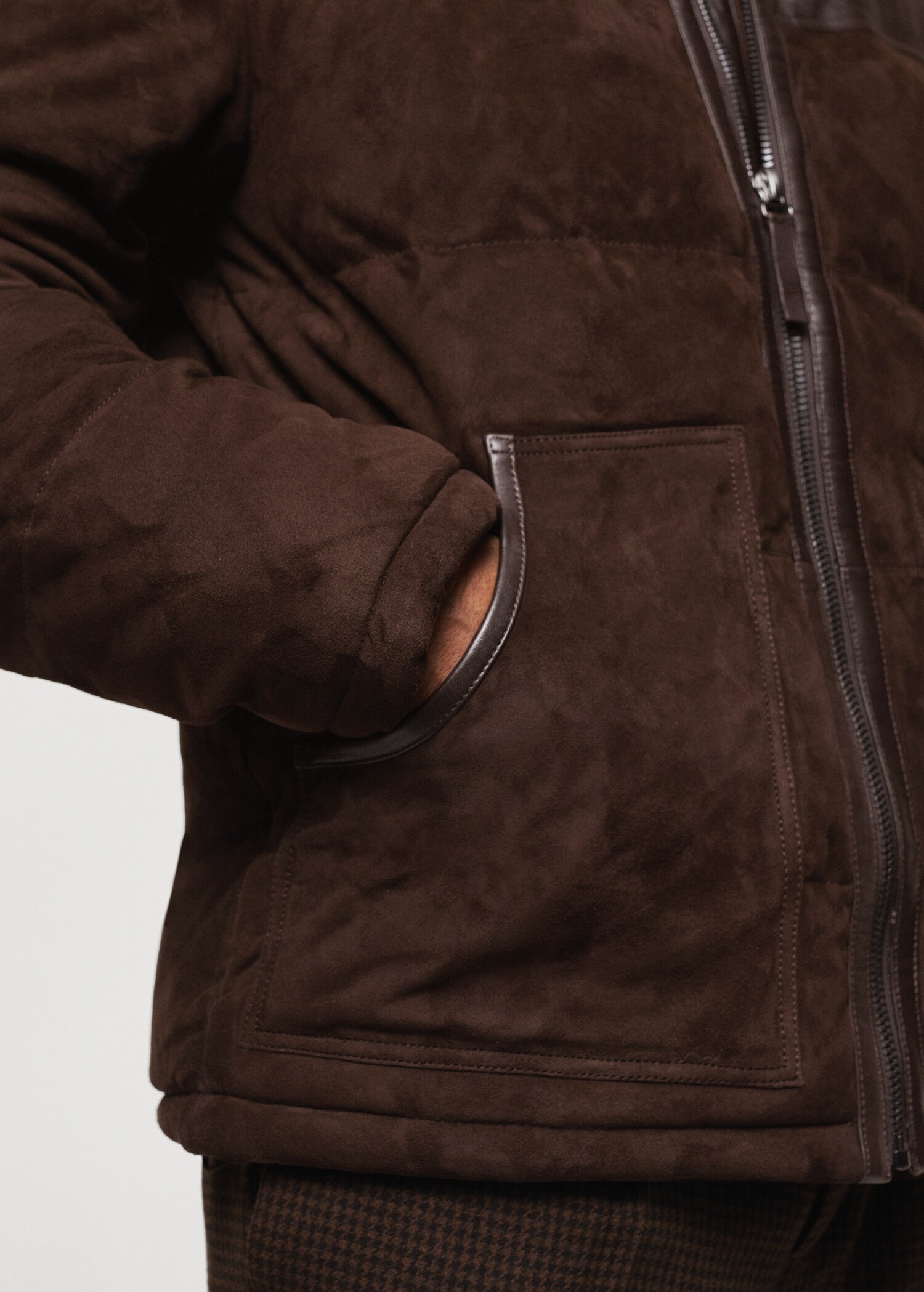 Leather quilted coat - Details of the article 4