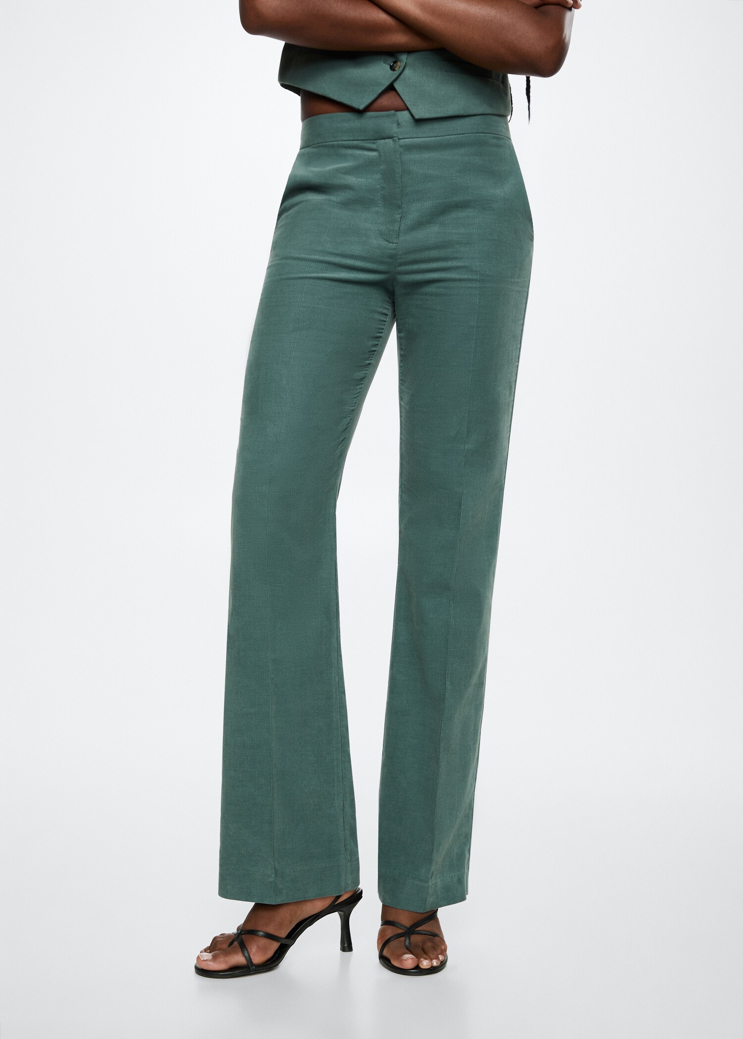 Corduroy straight pants - Details of the article 1