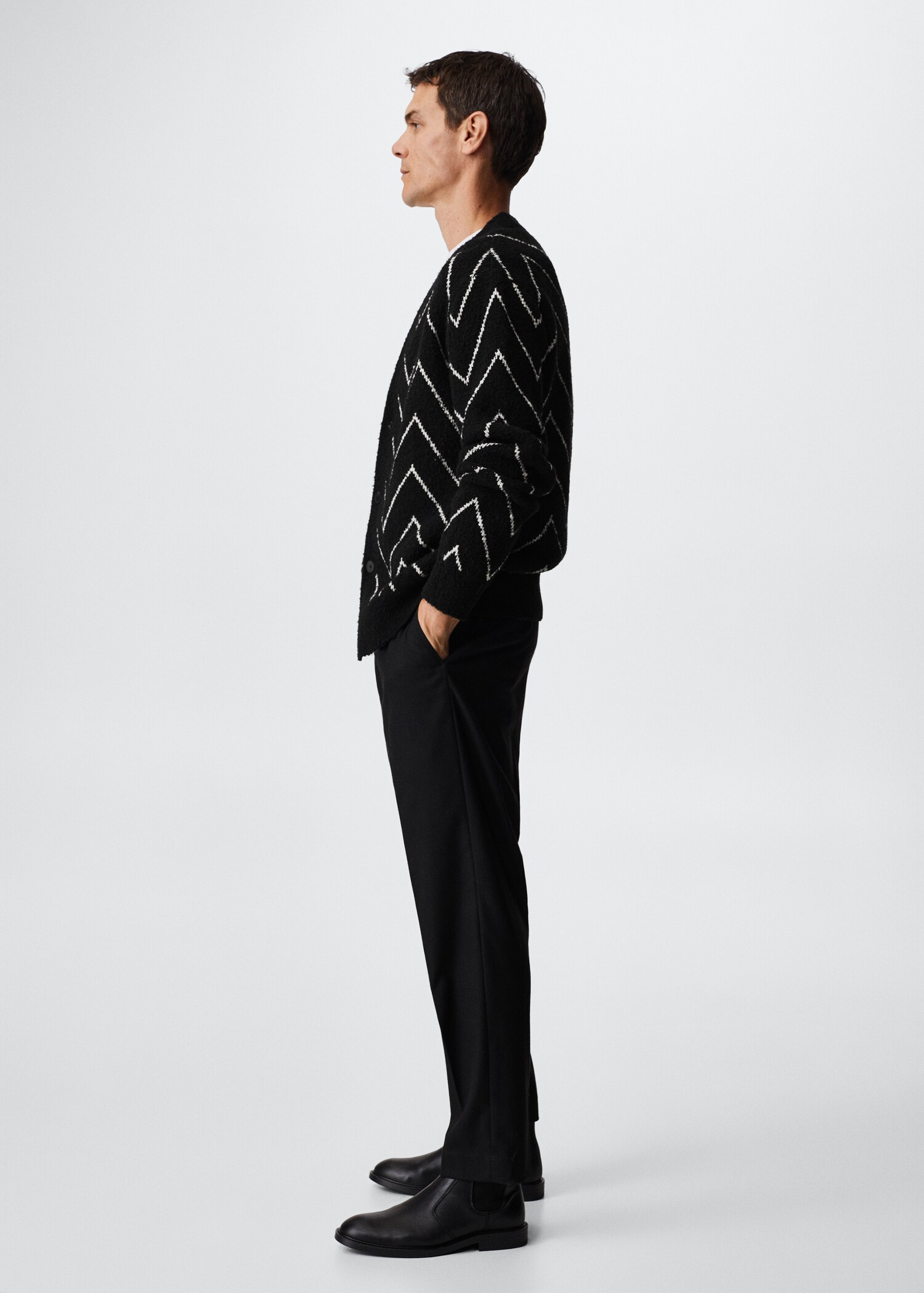 Jacquard cotton cardigan - Details of the article 6