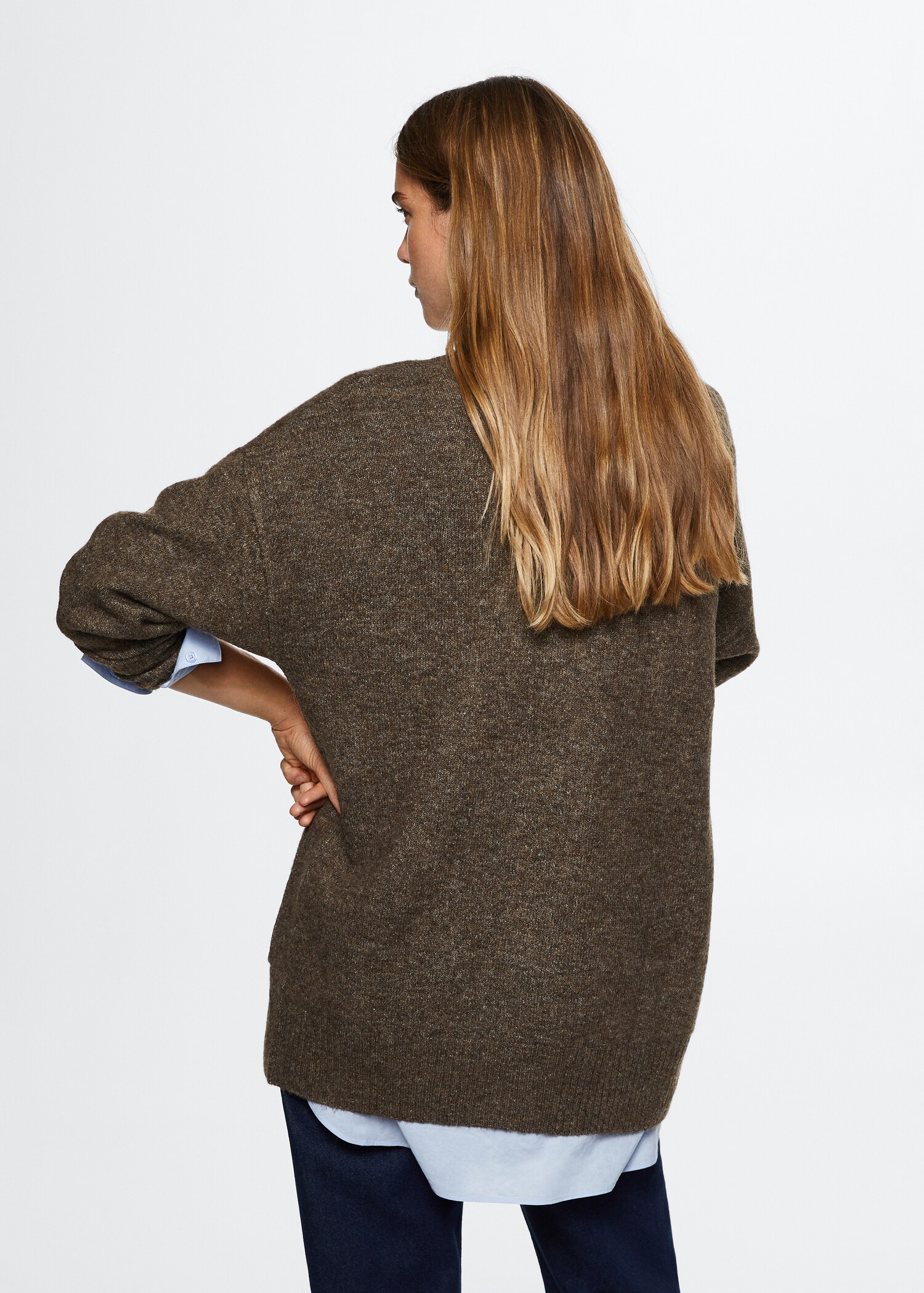 Cárdigan botones oversize - Reverso del artículo