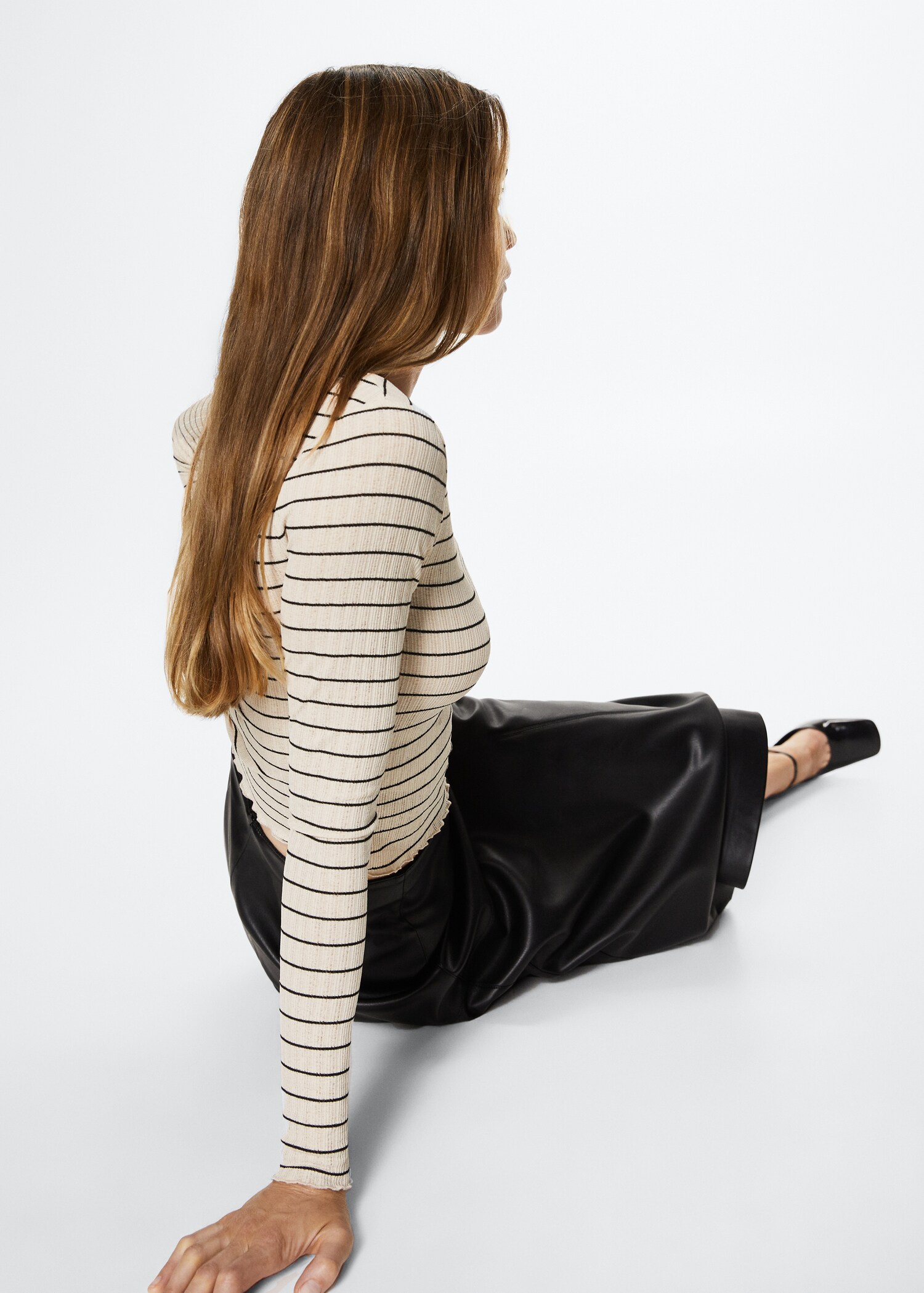 Striped long sleeves t-shirt - Details of the article 2