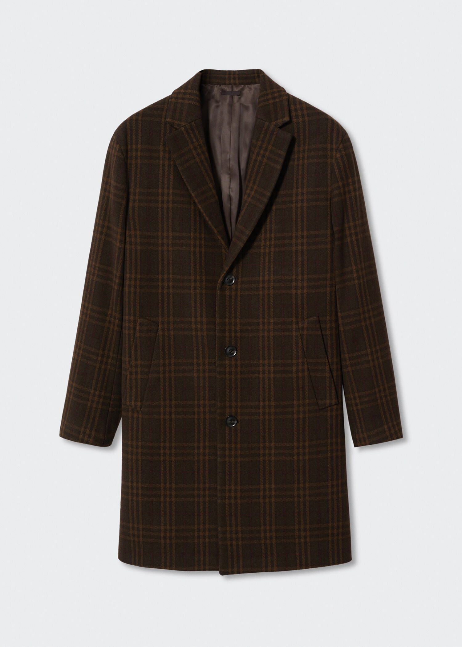 Oversized check wool coat - Article without model