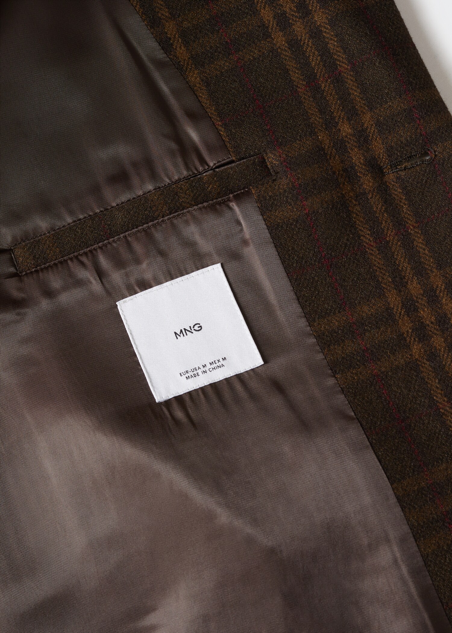 Oversized check wool coat - Details of the article 8