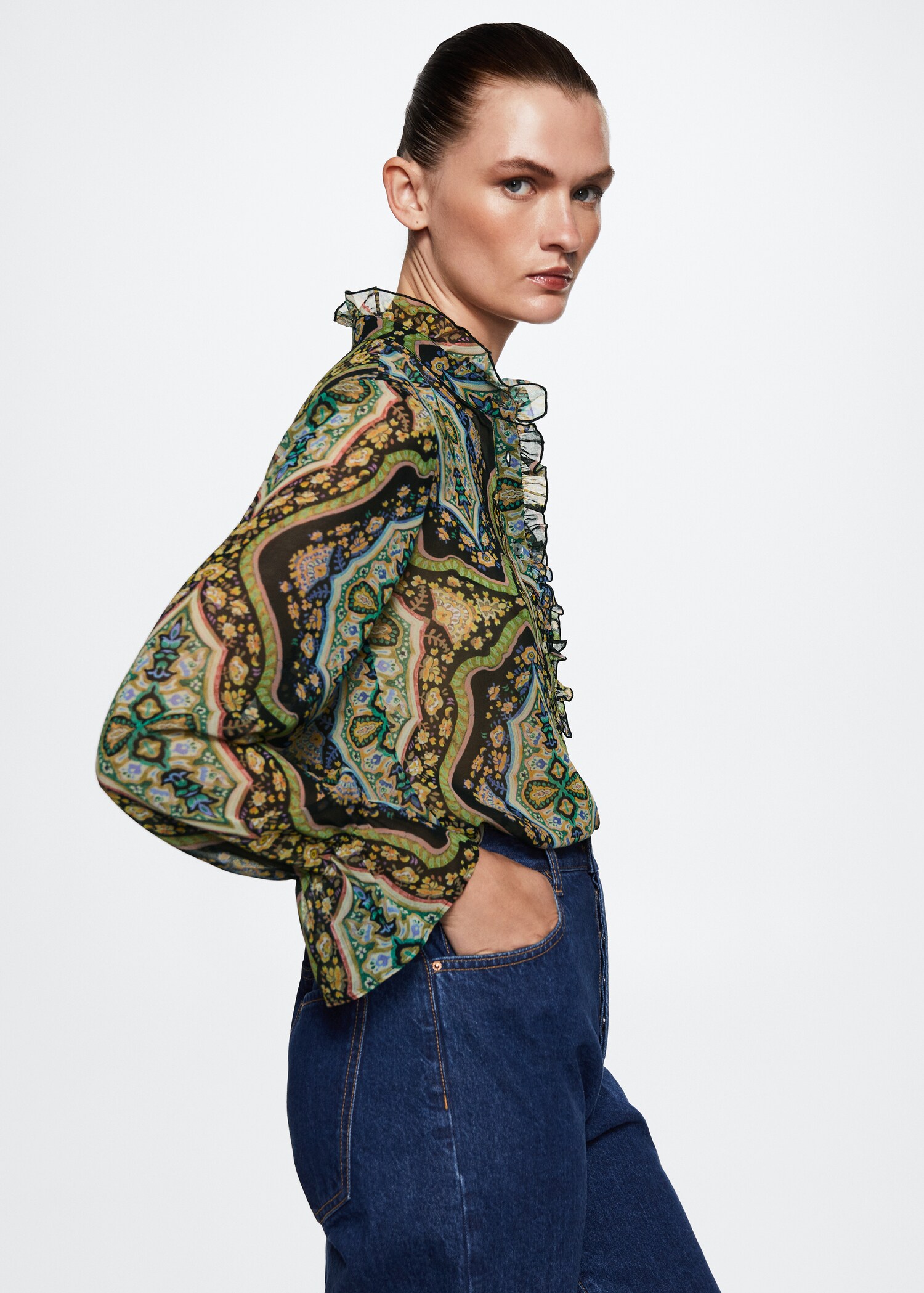 Blusa fluida estampada - Pormenor do artigo 6