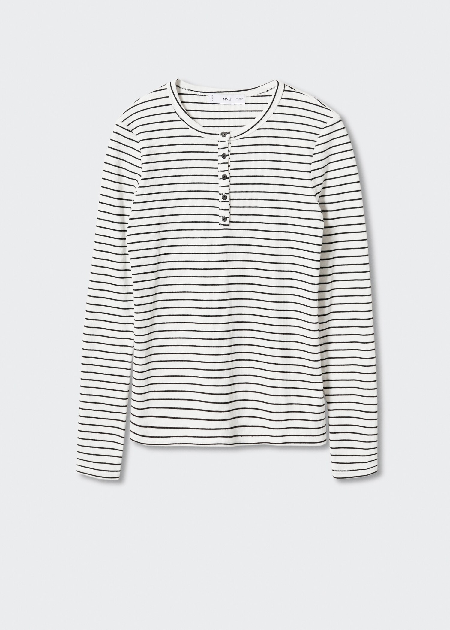 Buttoned striped T-shirt - Article without model