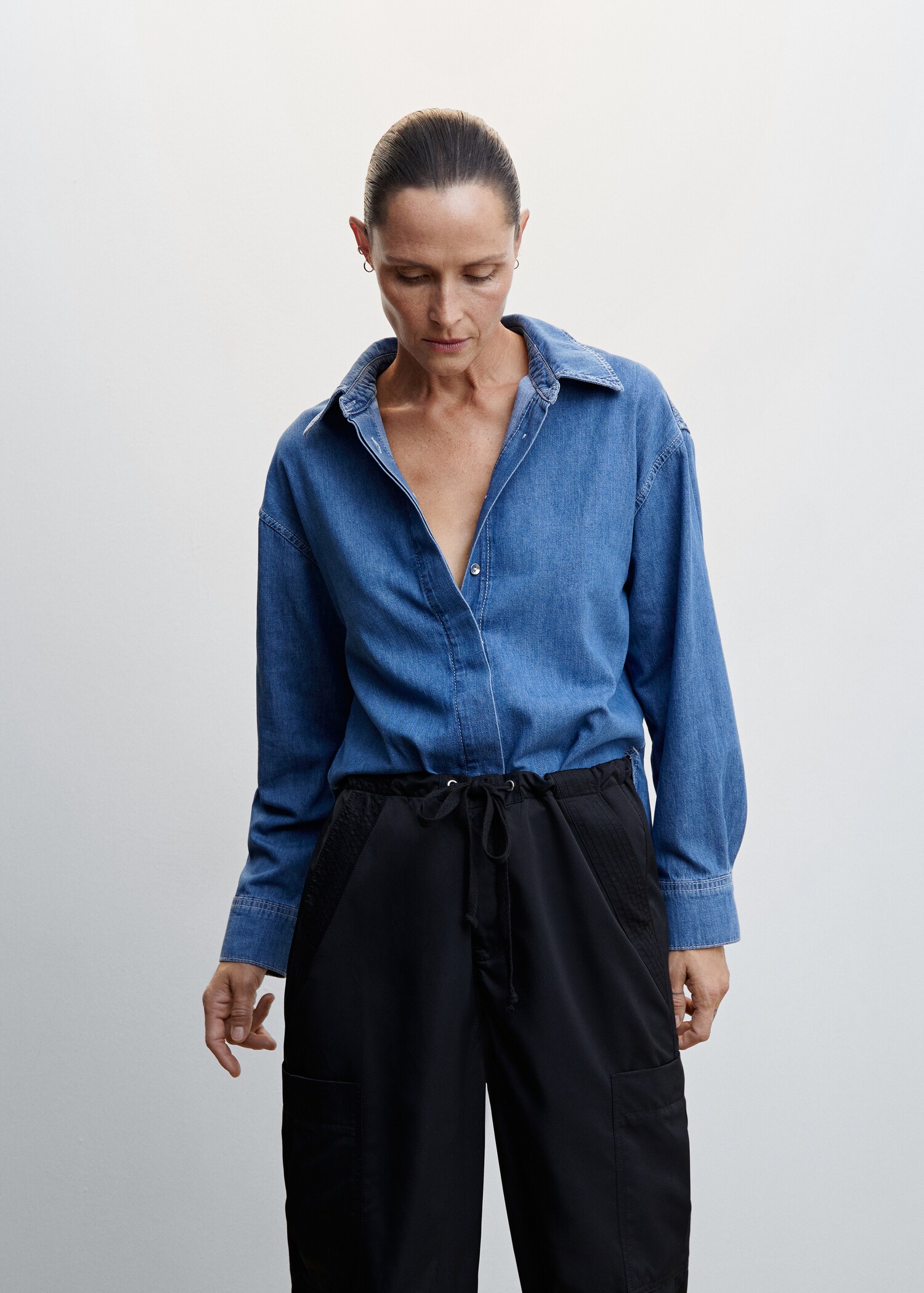 Chemise denim oversize - Plan moyen