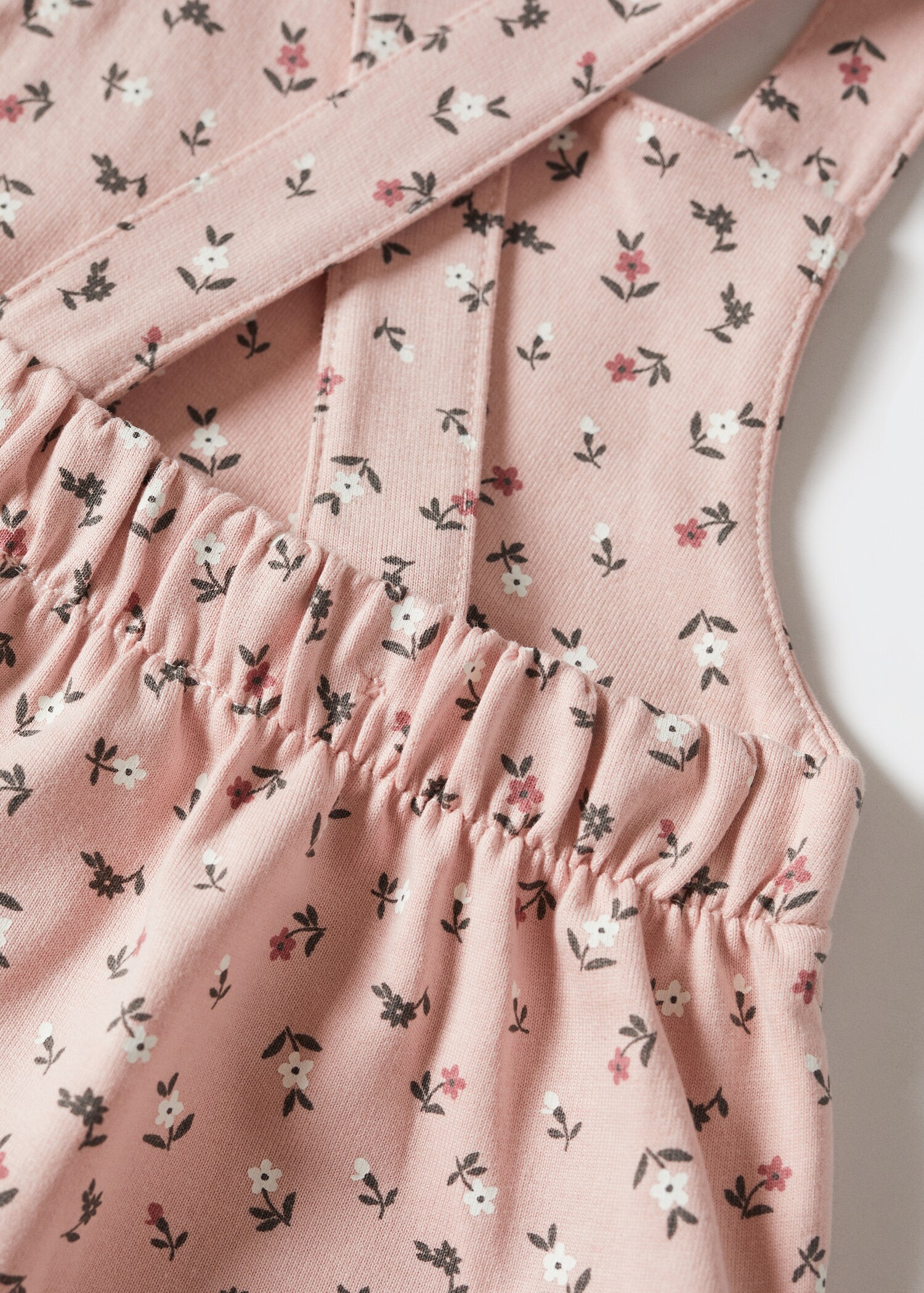 Floral-print pinafore dress - Details of the article 0