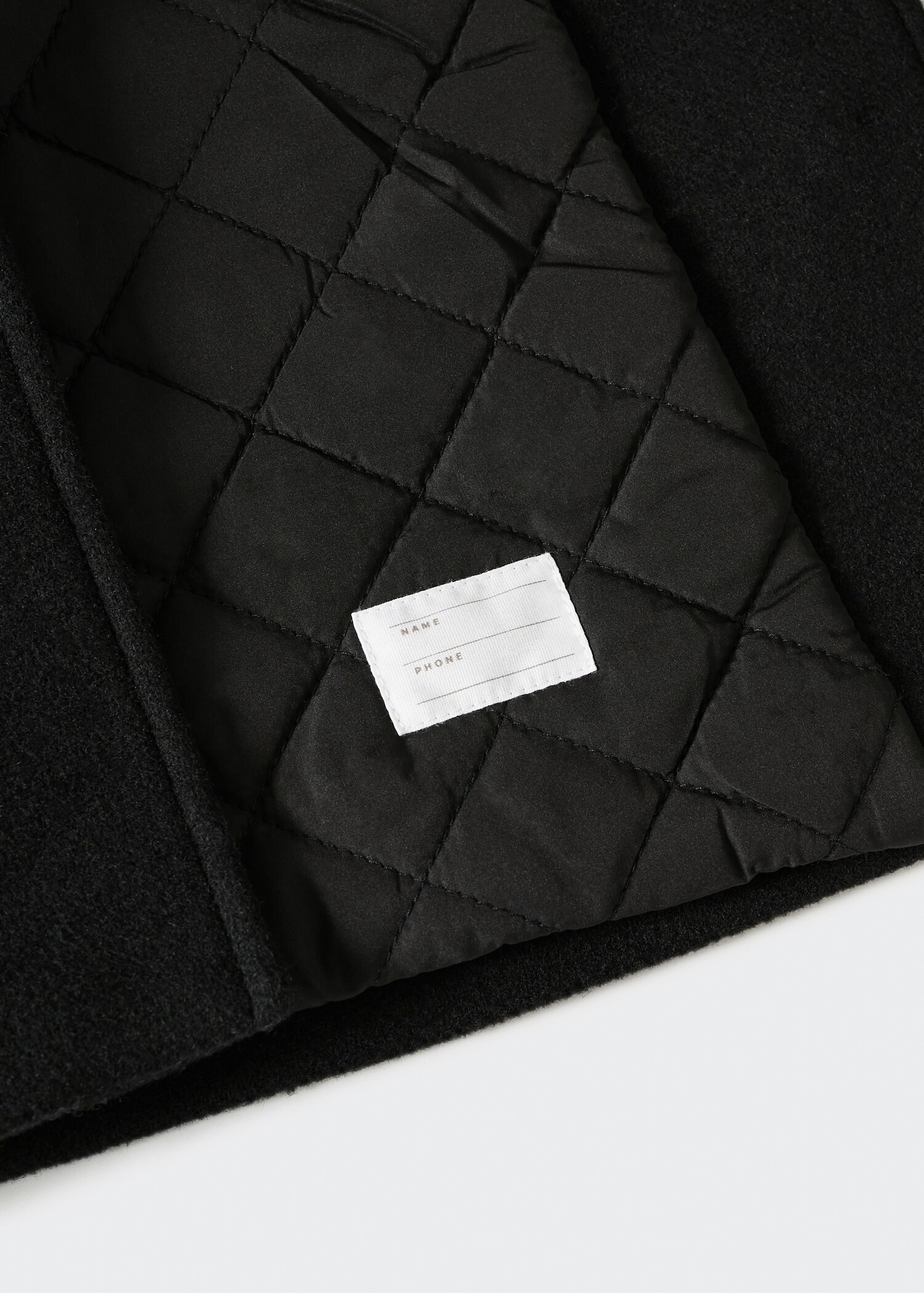 Manteau laine col fausse fourrure - Détail de l'article 0