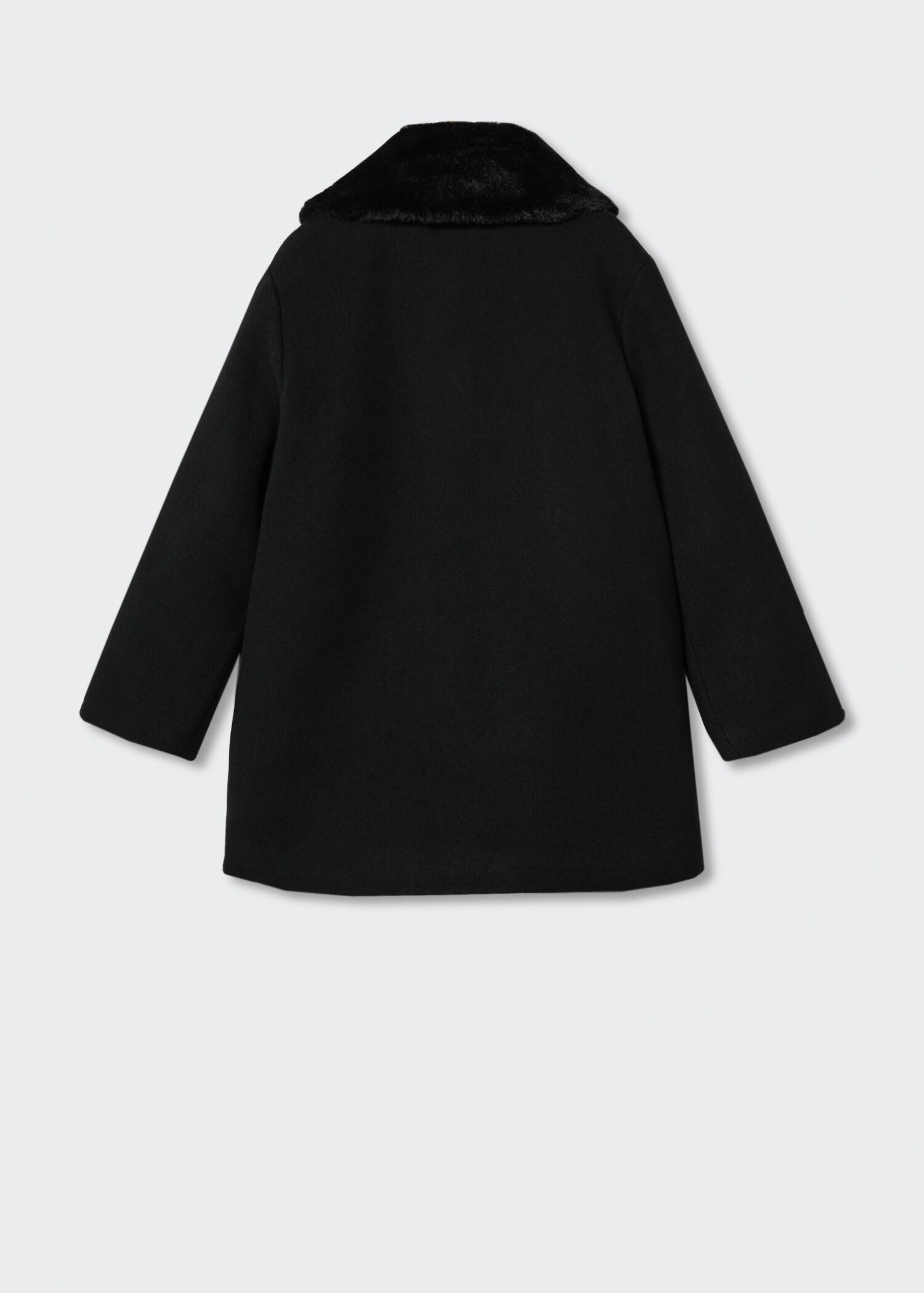 Manteau laine col fausse fourrure - Verso de l’article
