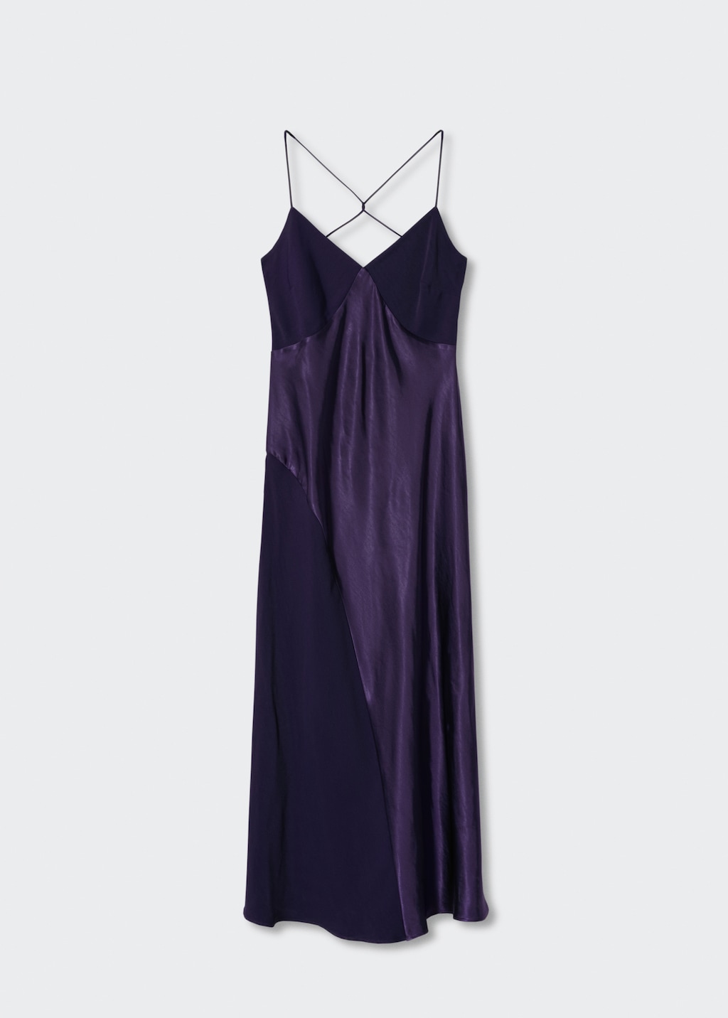Satin panel dress - Women | MANGO Japan