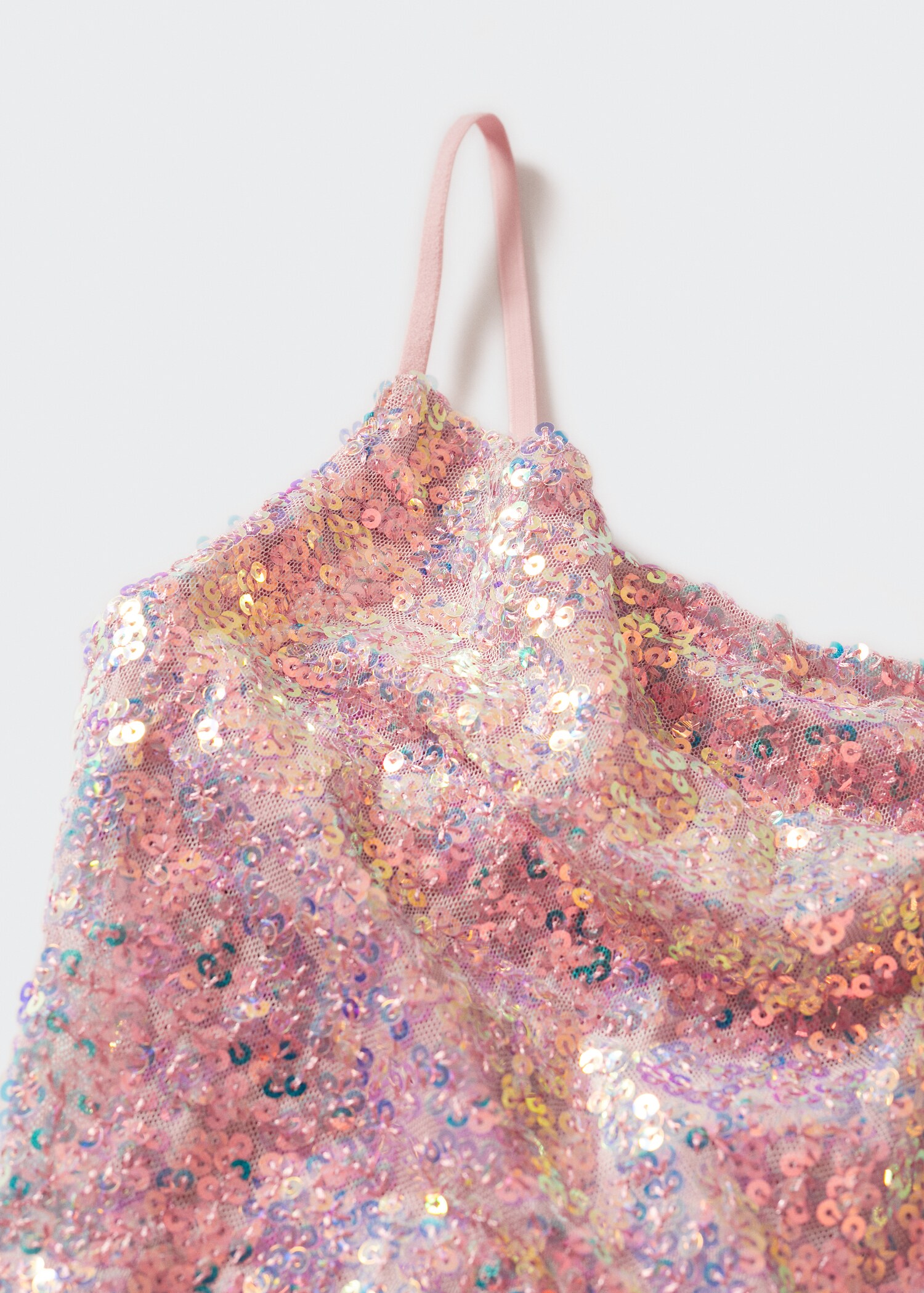 Robe courte à paillettes semi-transparente - Détail de l'article 0