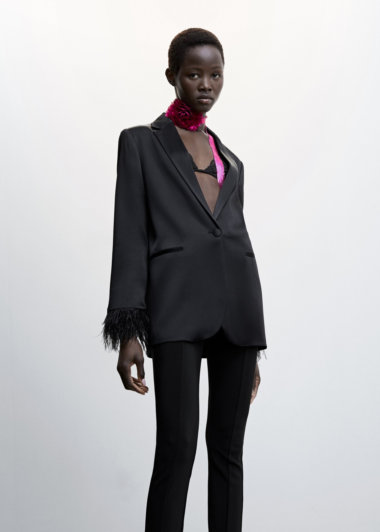Blazer with feather detail - Medium plane