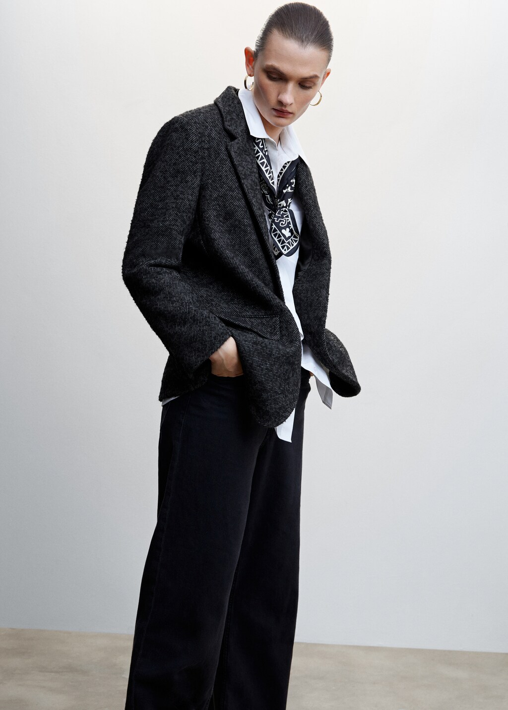 Veste structur?�e bouton