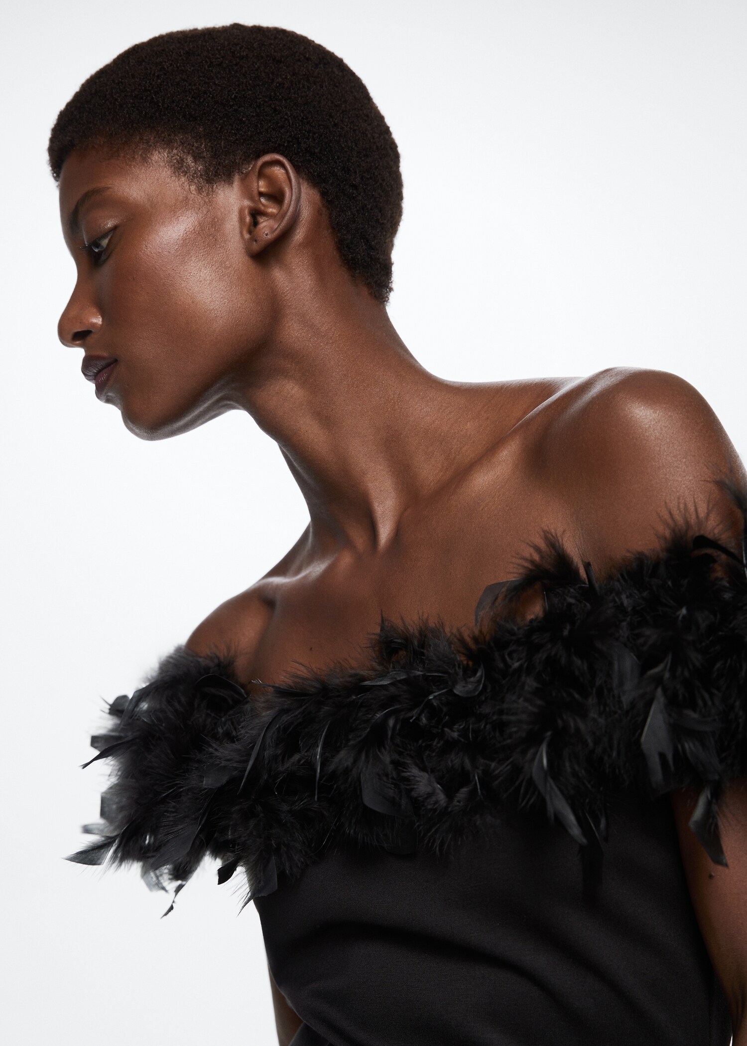 Feather-detail dress - Details of the article 1