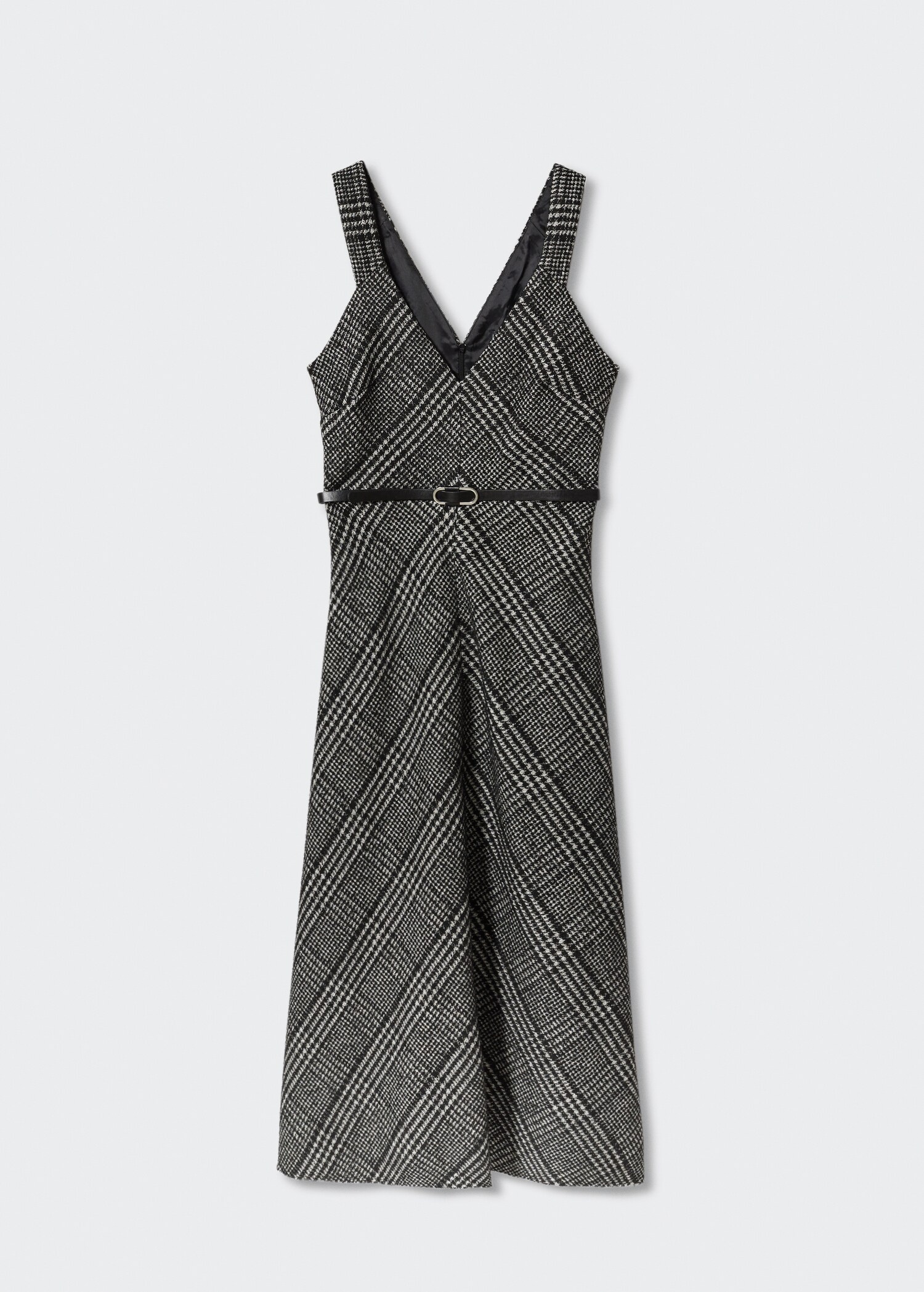 Vestido de tweed de pied-de-poule - Artigo sem modelo