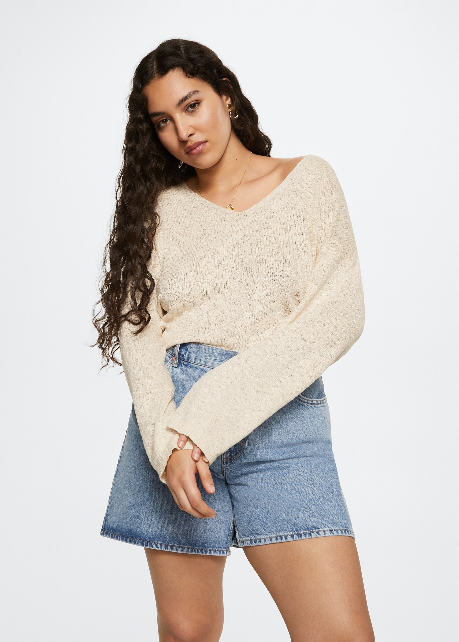 Strickpullover mit V-Ausschnitt - Detail des Artikels 3