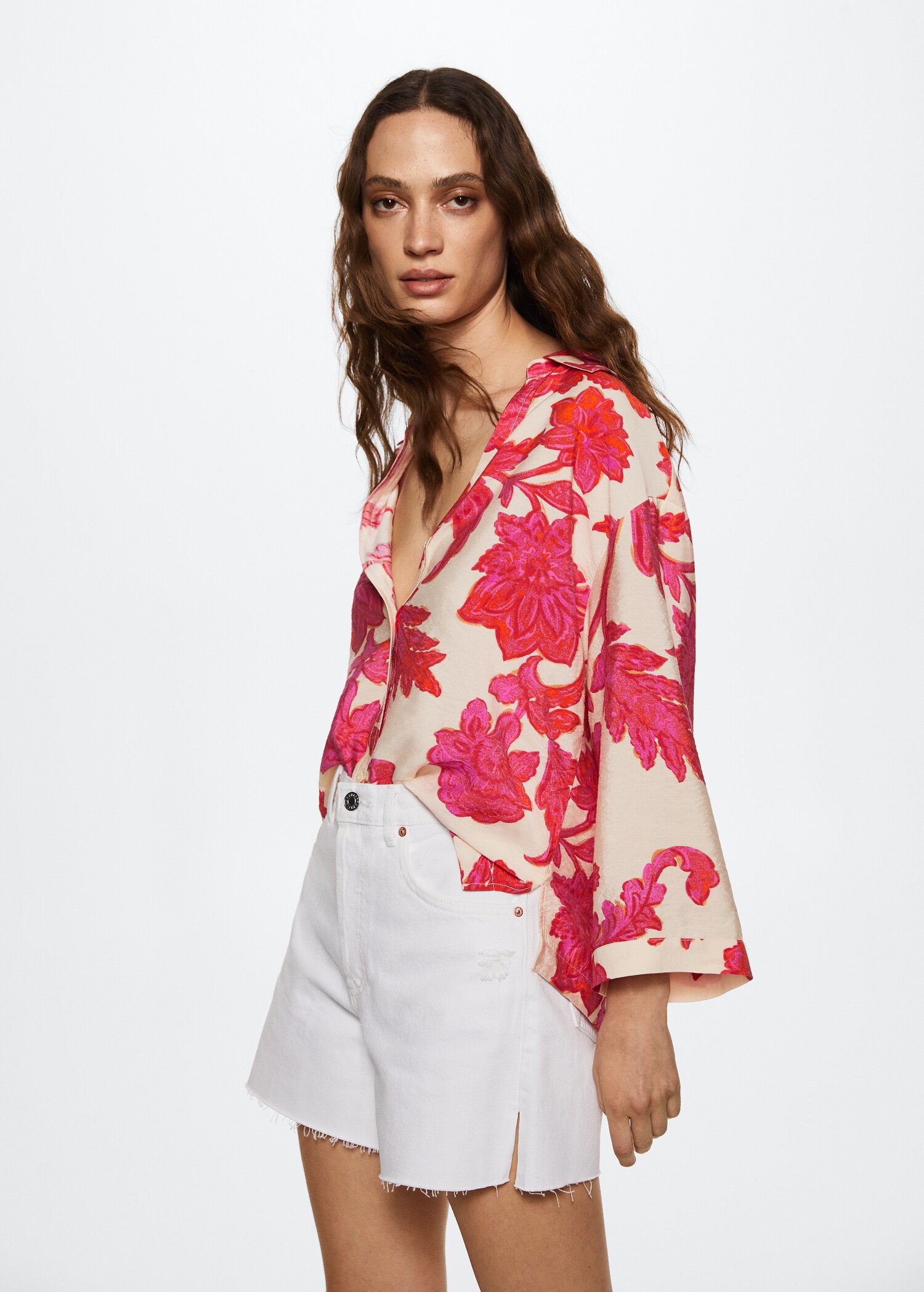 Floral-print flowy blouse - Medium plane