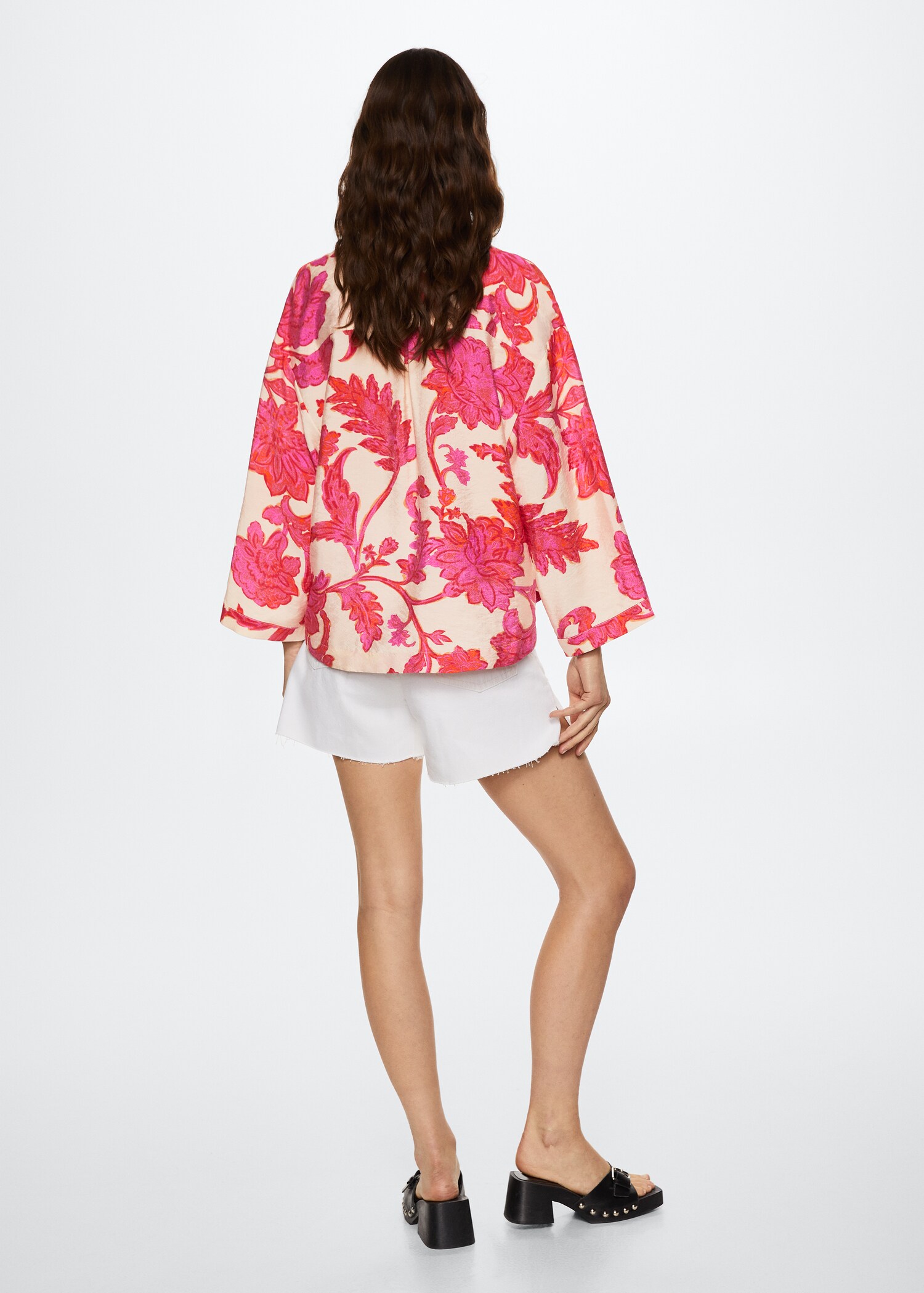 Floral-print flowy blouse - Reverse of the article