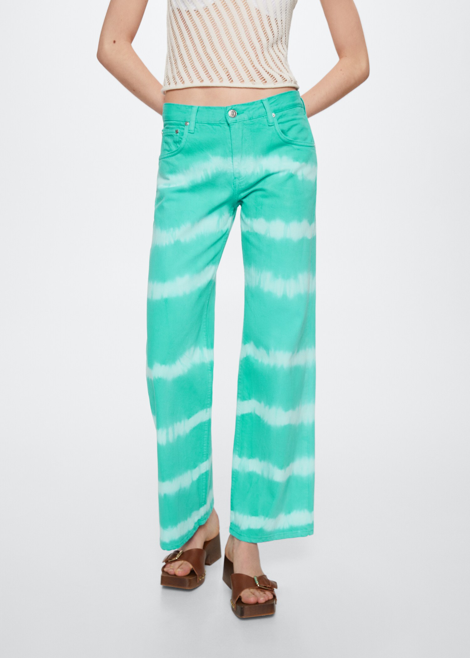 Jeans wideleg tie-dye - Halvtotal bildeutsnitt