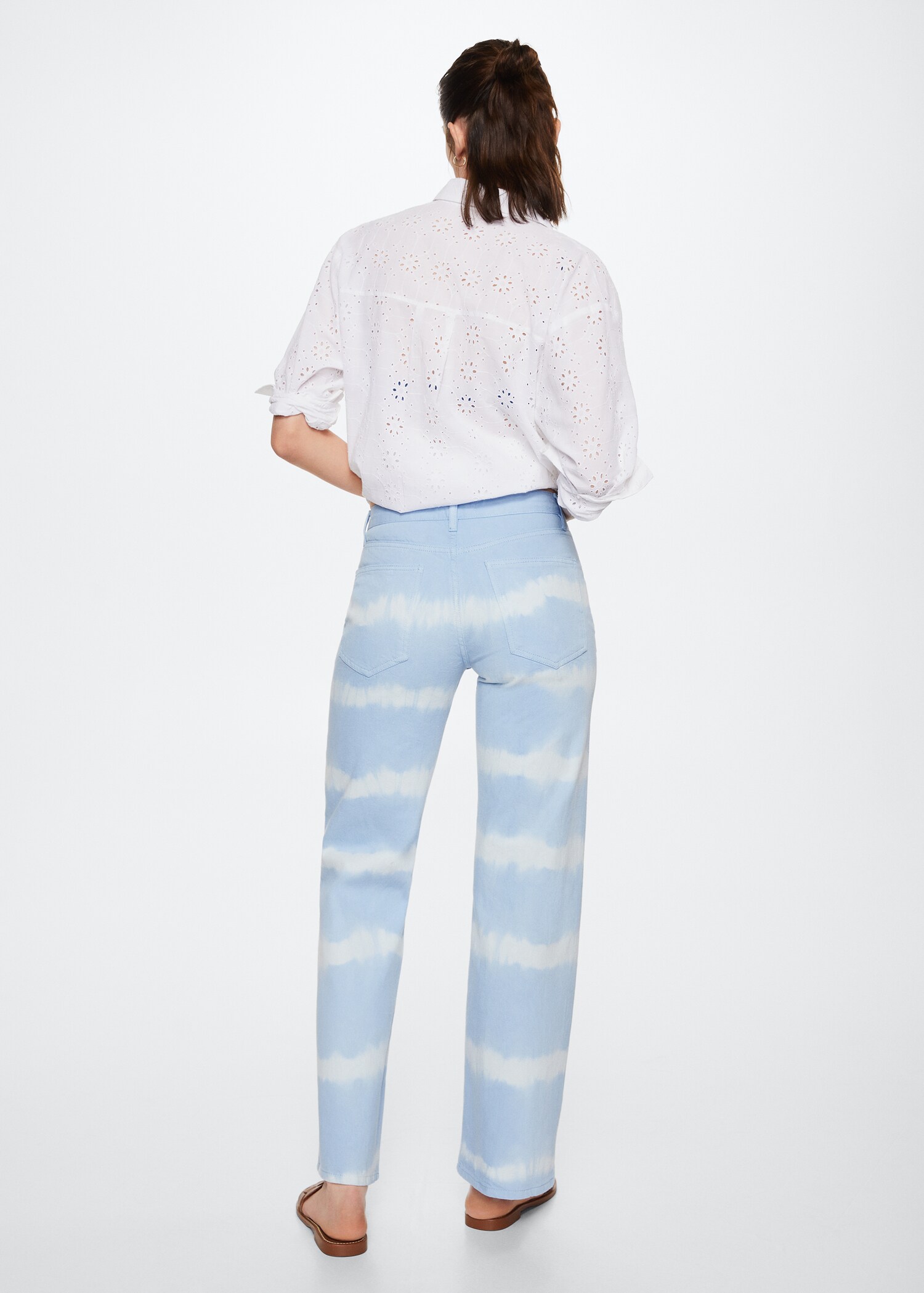 Wideleg tie-dye jeans - Reverse of the article