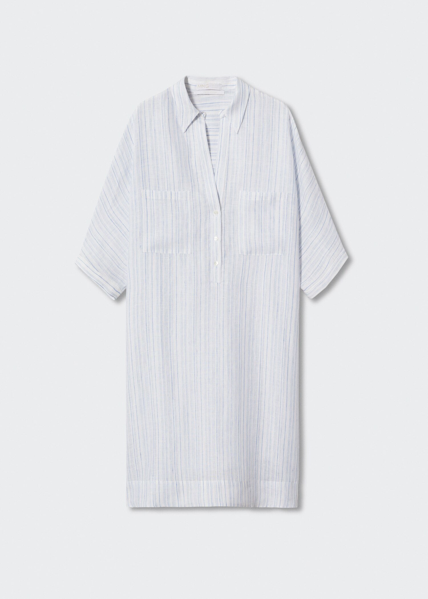 Robe chemisier 100 % lin - Article sans modèle