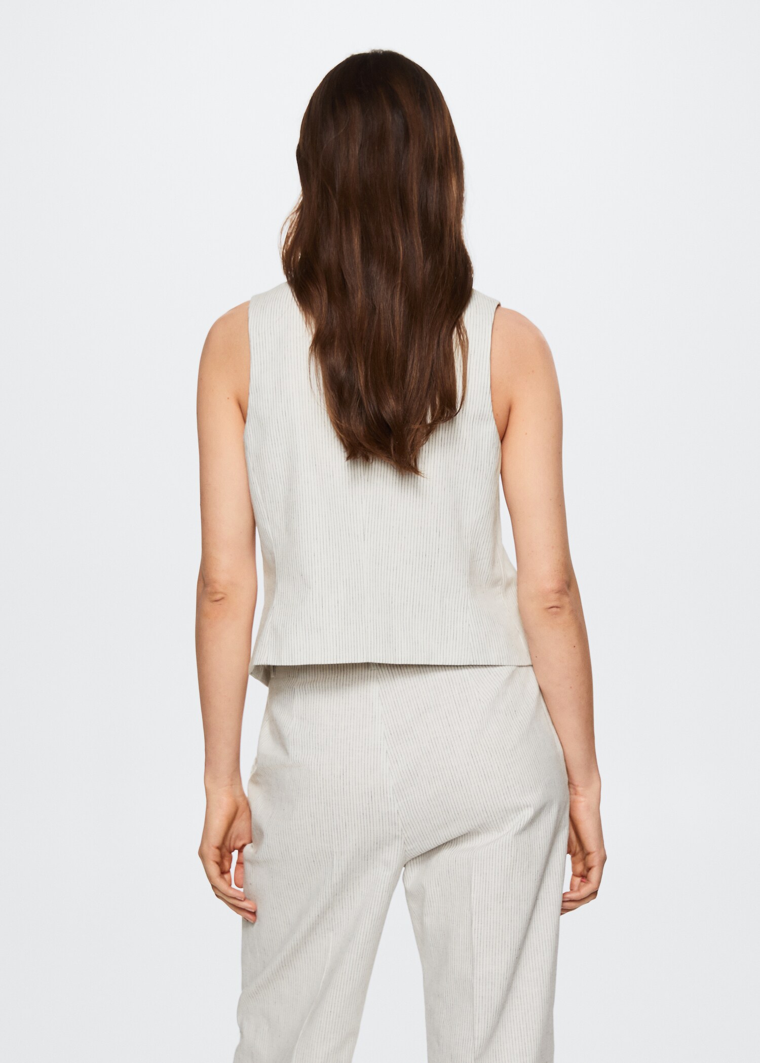 Pinstriped suit waistcoat - Reverse of the article