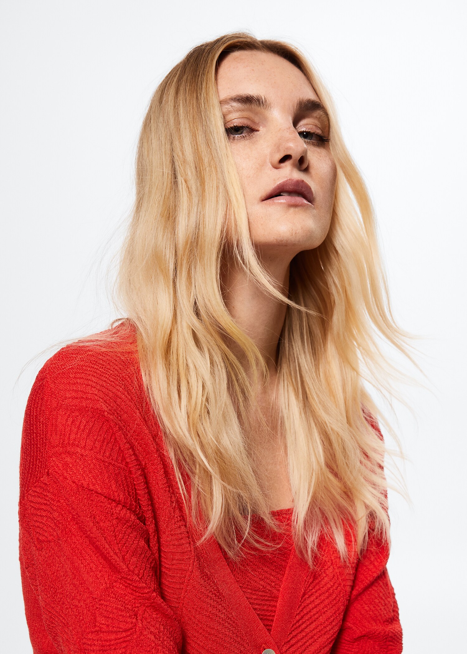 Textured long cardigan - Details of the article 2