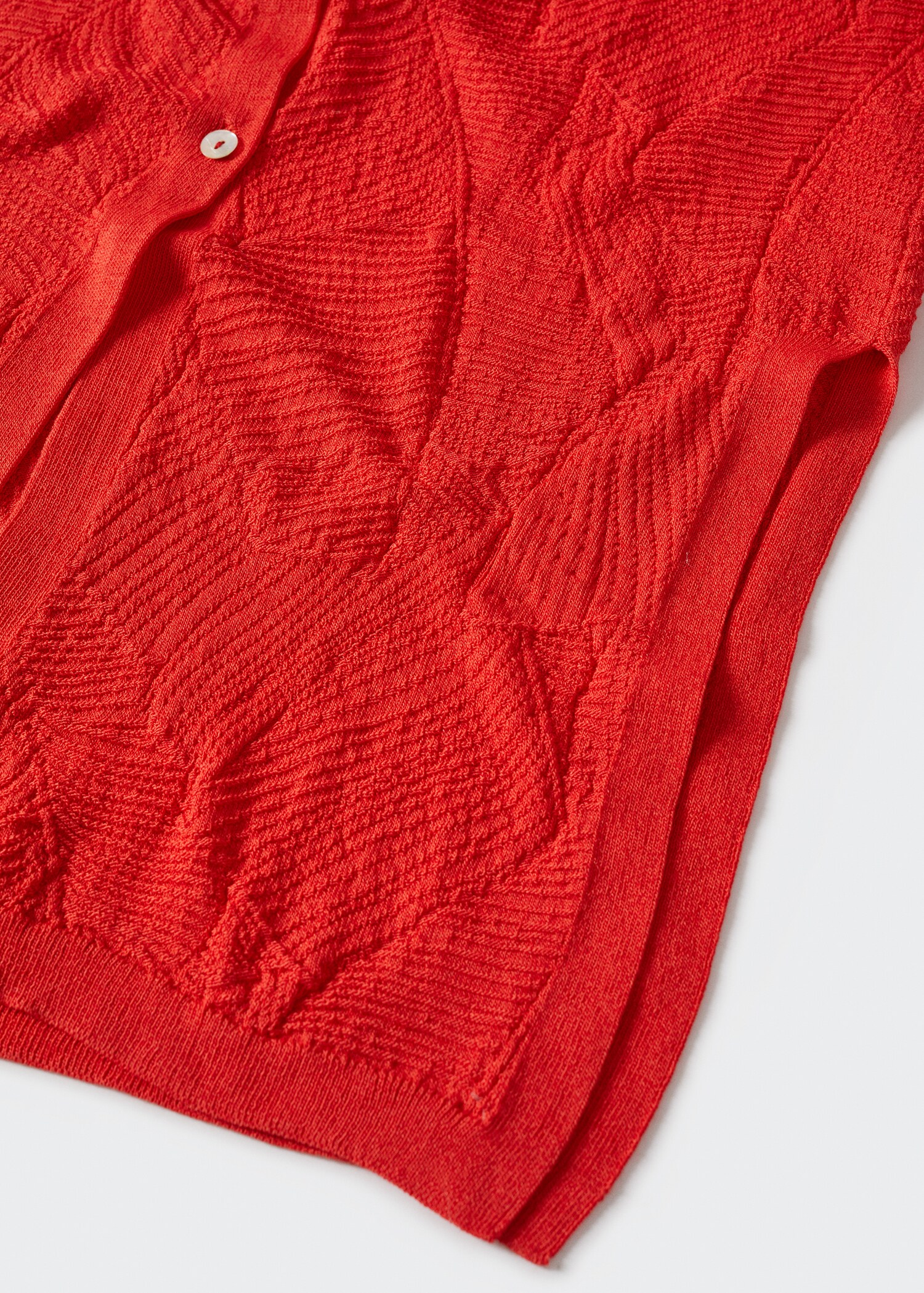 Textured long cardigan - Details of the article 8