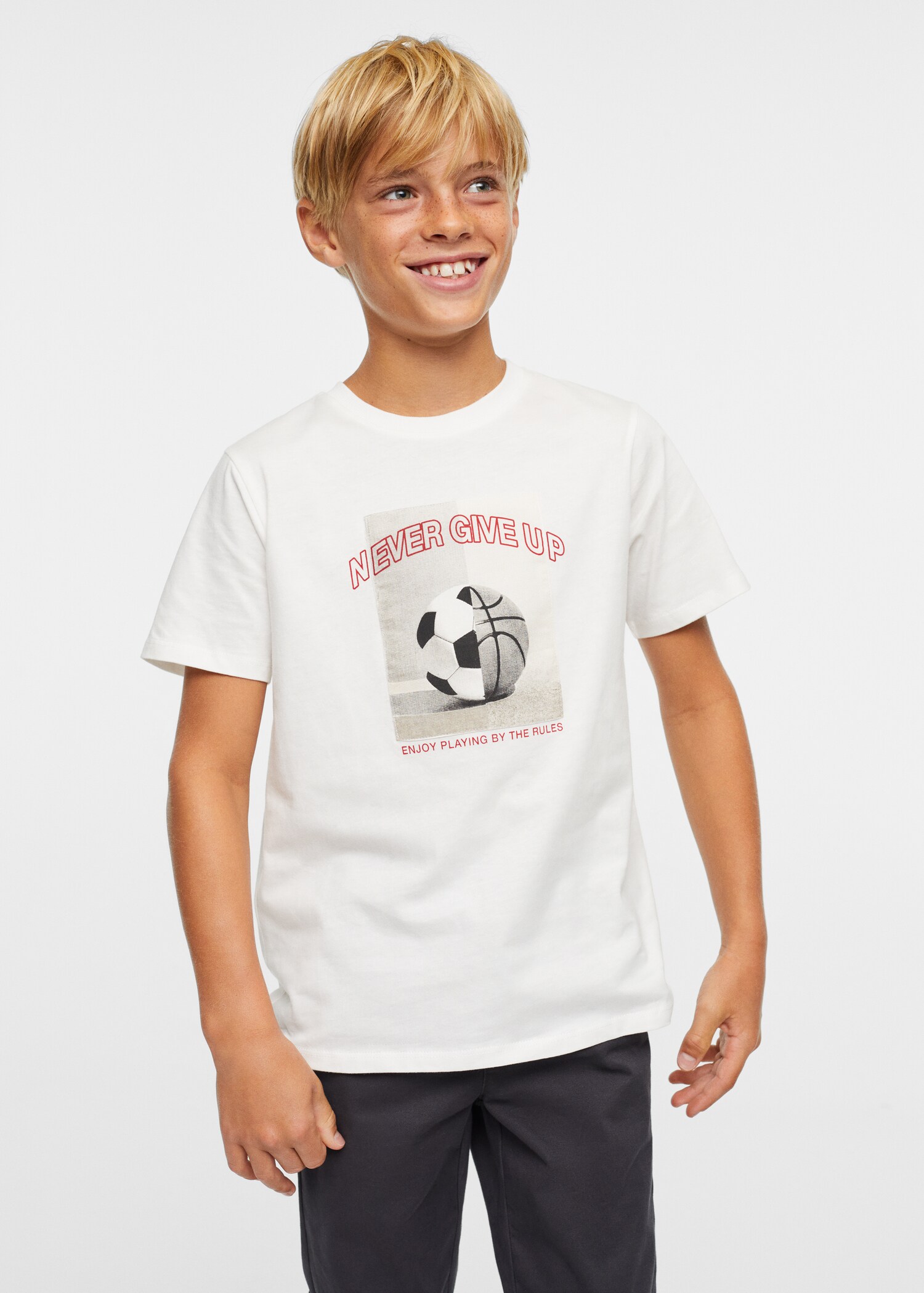 T-shirt coton imprimé - Plan moyen