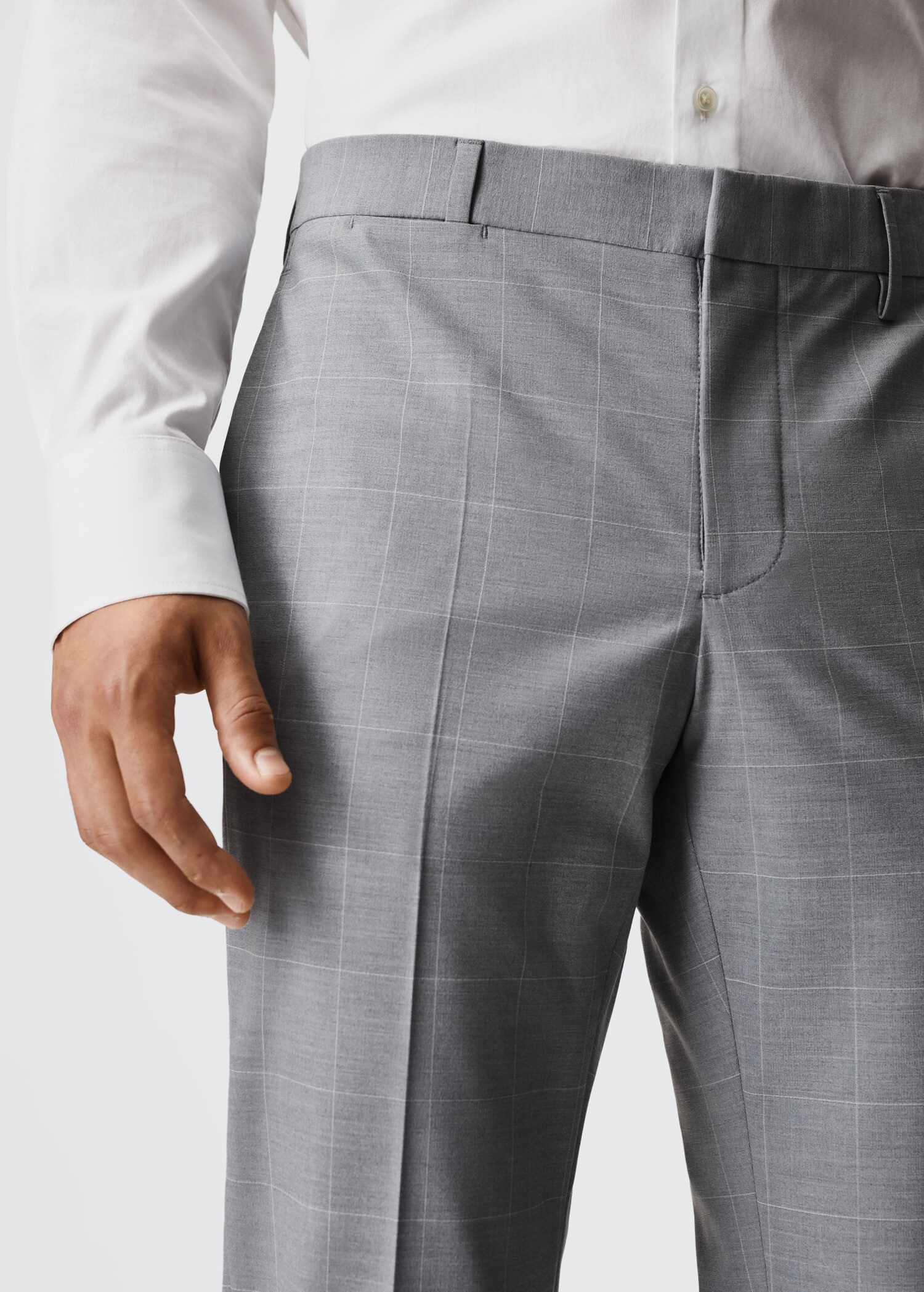 Super slim-fit Tailored check trousers - Details of the article 1